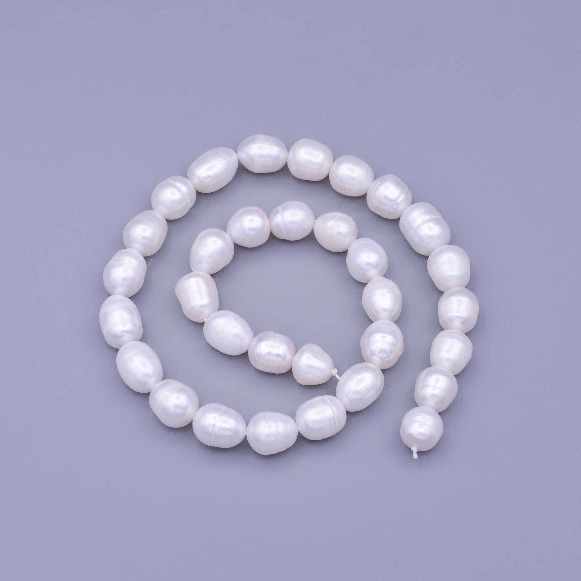 9.7mm potato nugget pearl aaa quality round freshwater pearl loos by strand wholesale pearl beads for jewelry making supply wa-1661