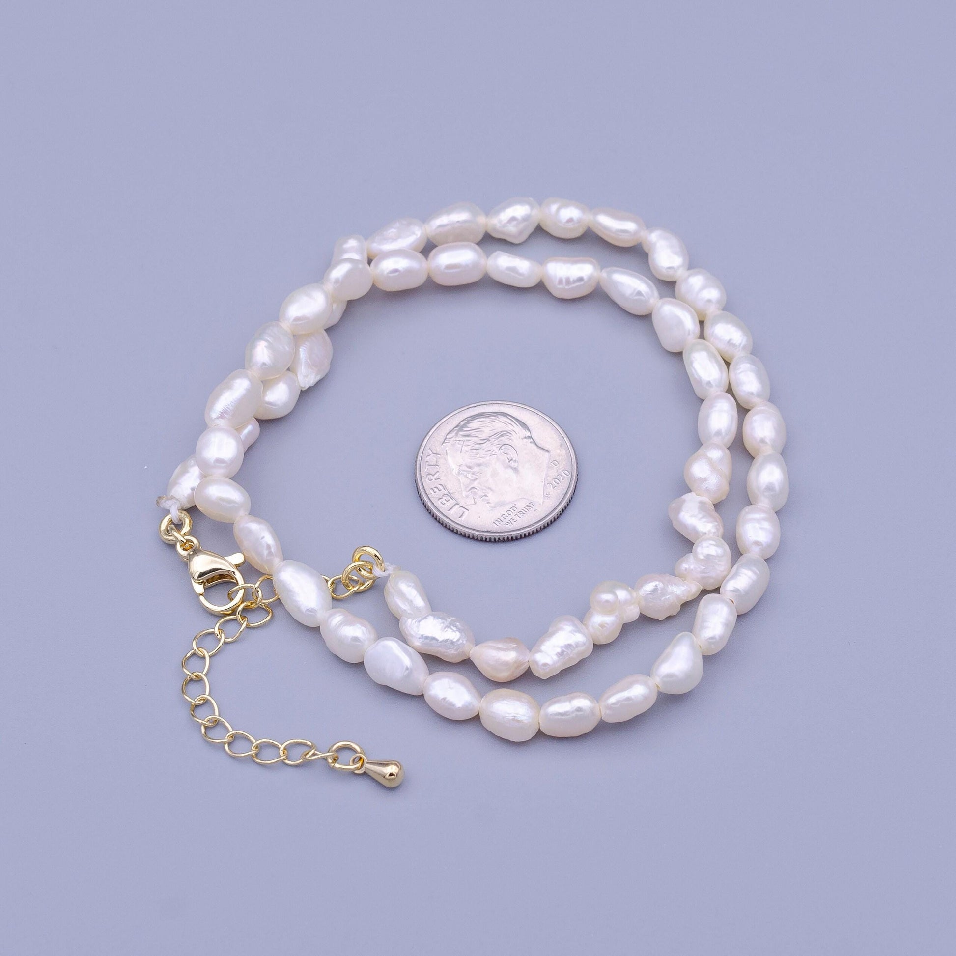 White pearl necklace dainty freshwater pearls choker necklae gift for bridesmaids wedding gift layer necklace wa1460