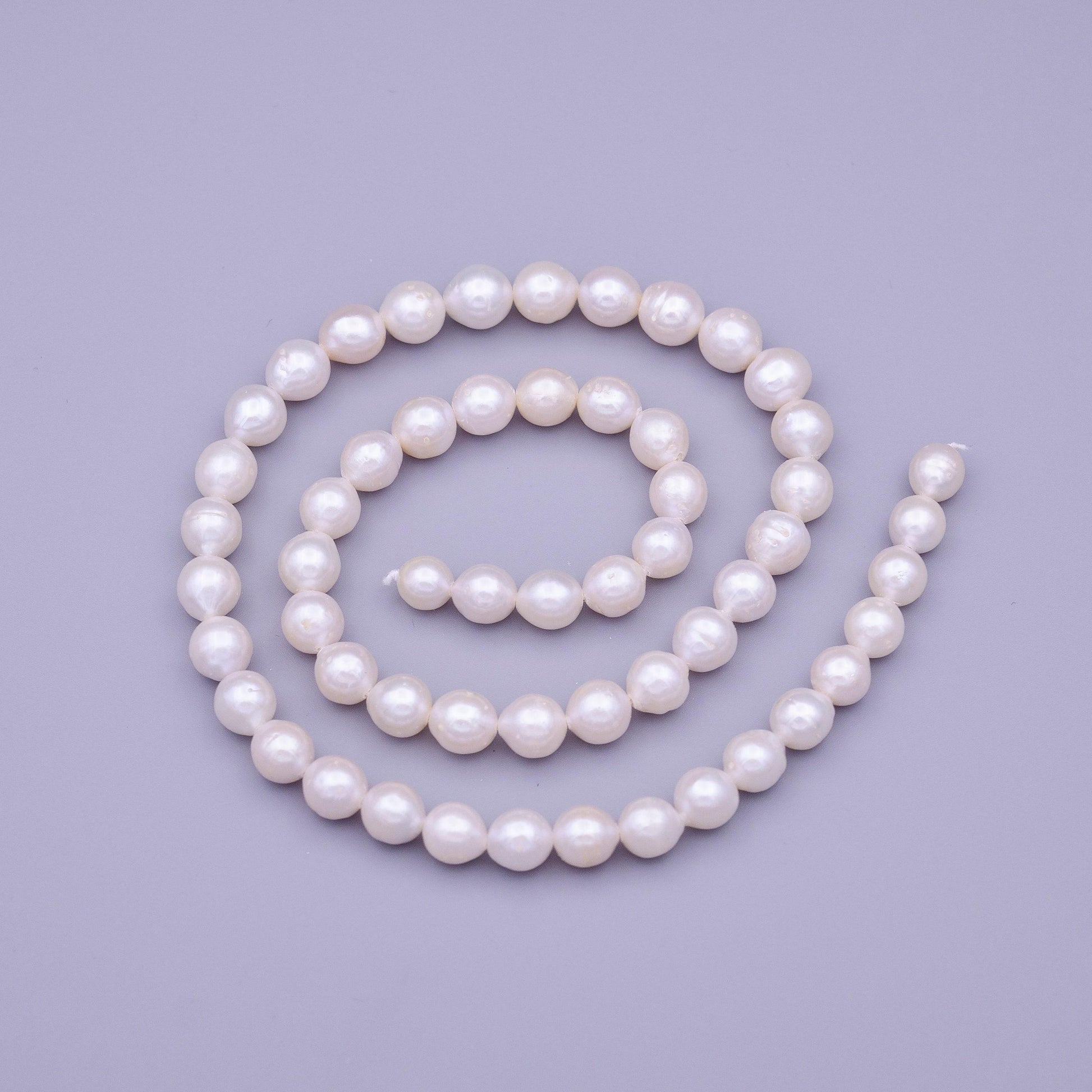 Natural white round freshwater pearl beads awesome aaa quality genuine cultured fresh water pearls 6.4mm 56pcs full strand wa-1327
