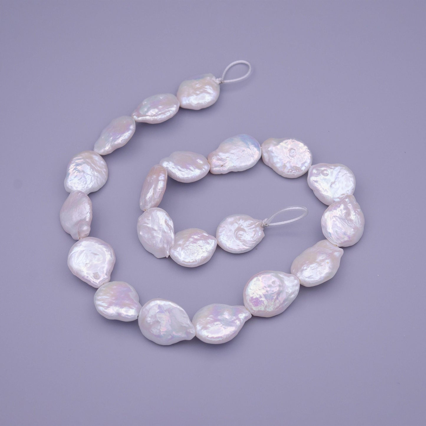 18mm aaa large baroque natural white freshwater pearls off-round shape high luster jumbo white baroque pearls wholesale pearlcore wa1326