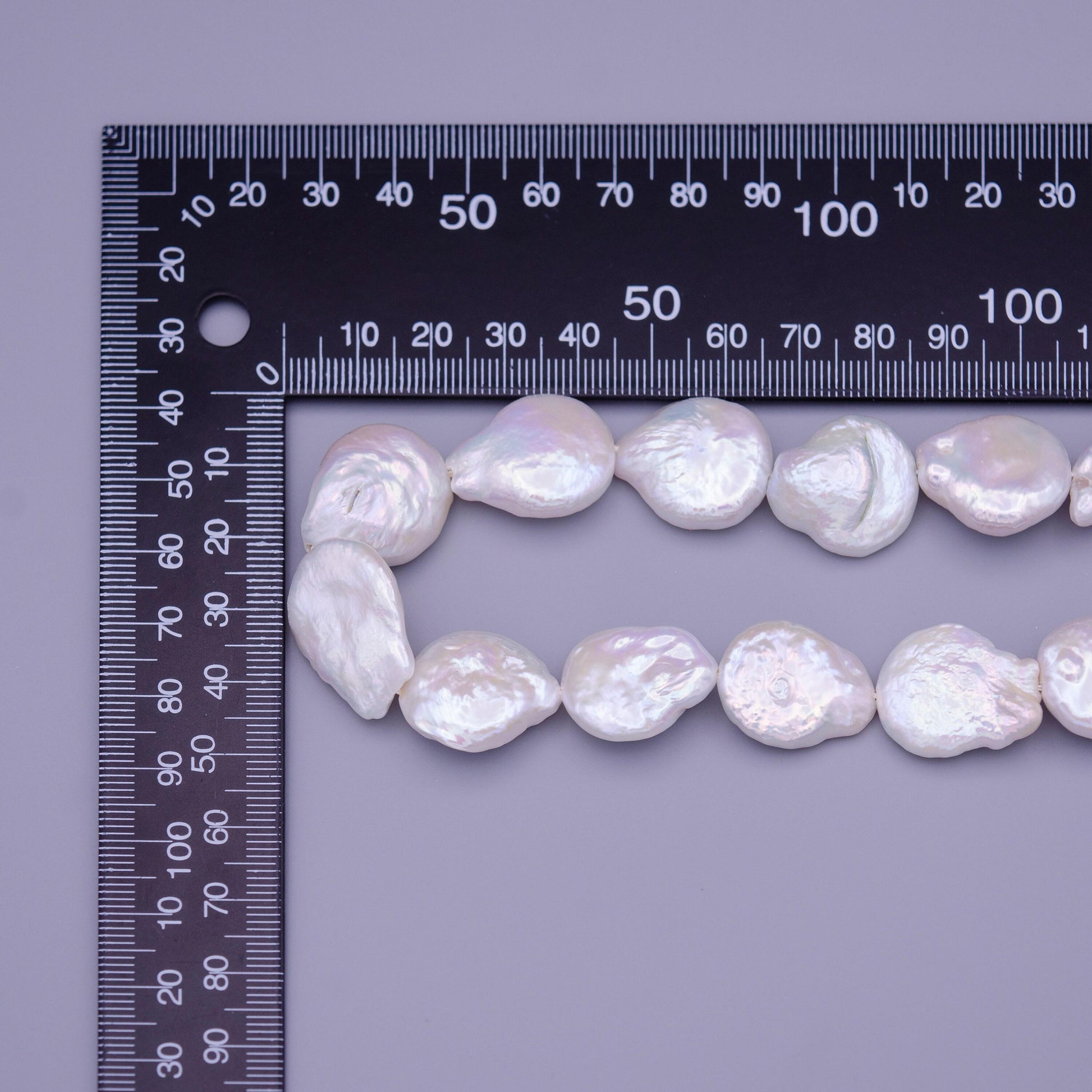 18mm aaa large baroque natural white freshwater pearls off-round shape high luster jumbo white baroque pearls wholesale pearlcore wa1326