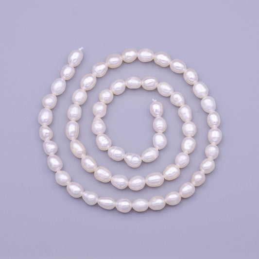 Genuine white freshwater potato baroque pearl fresh water classic white nugget pearl bead by strand wholesale pearl 4-5mm wa-1316
