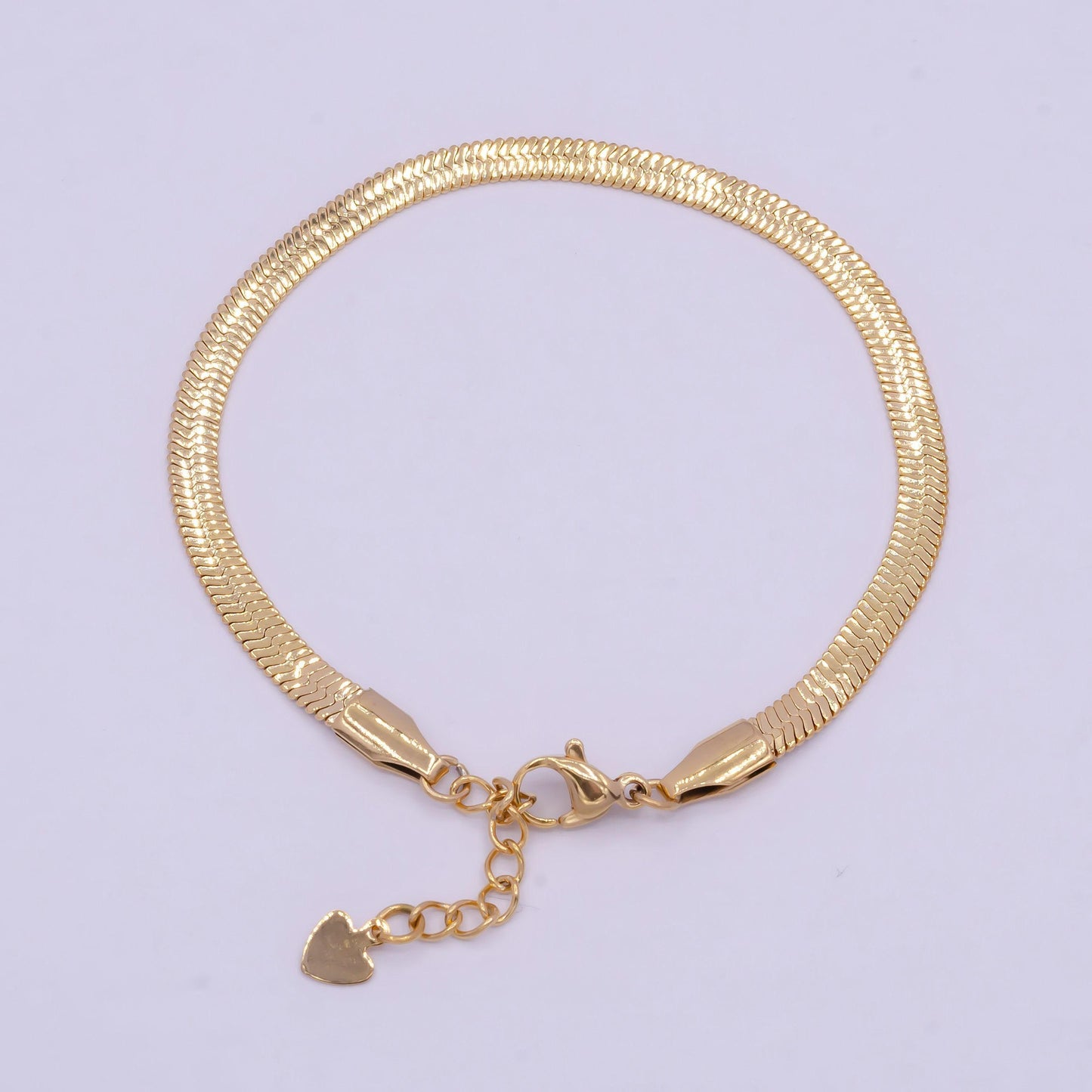 3.0mm, 4.0mm, 5.0mm gold herringbone chain bracelets, 24k gold filled 6.5" + 1.0" extender stack bracelets | wa-925, wa-924, w-926