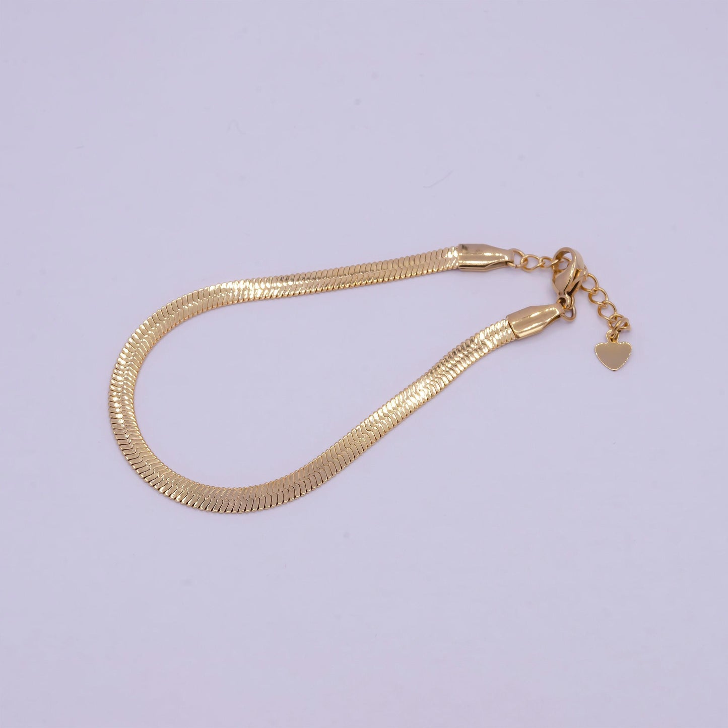 3.0mm, 4.0mm, 5.0mm gold herringbone chain bracelets, 24k gold filled 6.5" + 1.0" extender stack bracelets | wa-925, wa-924, w-926