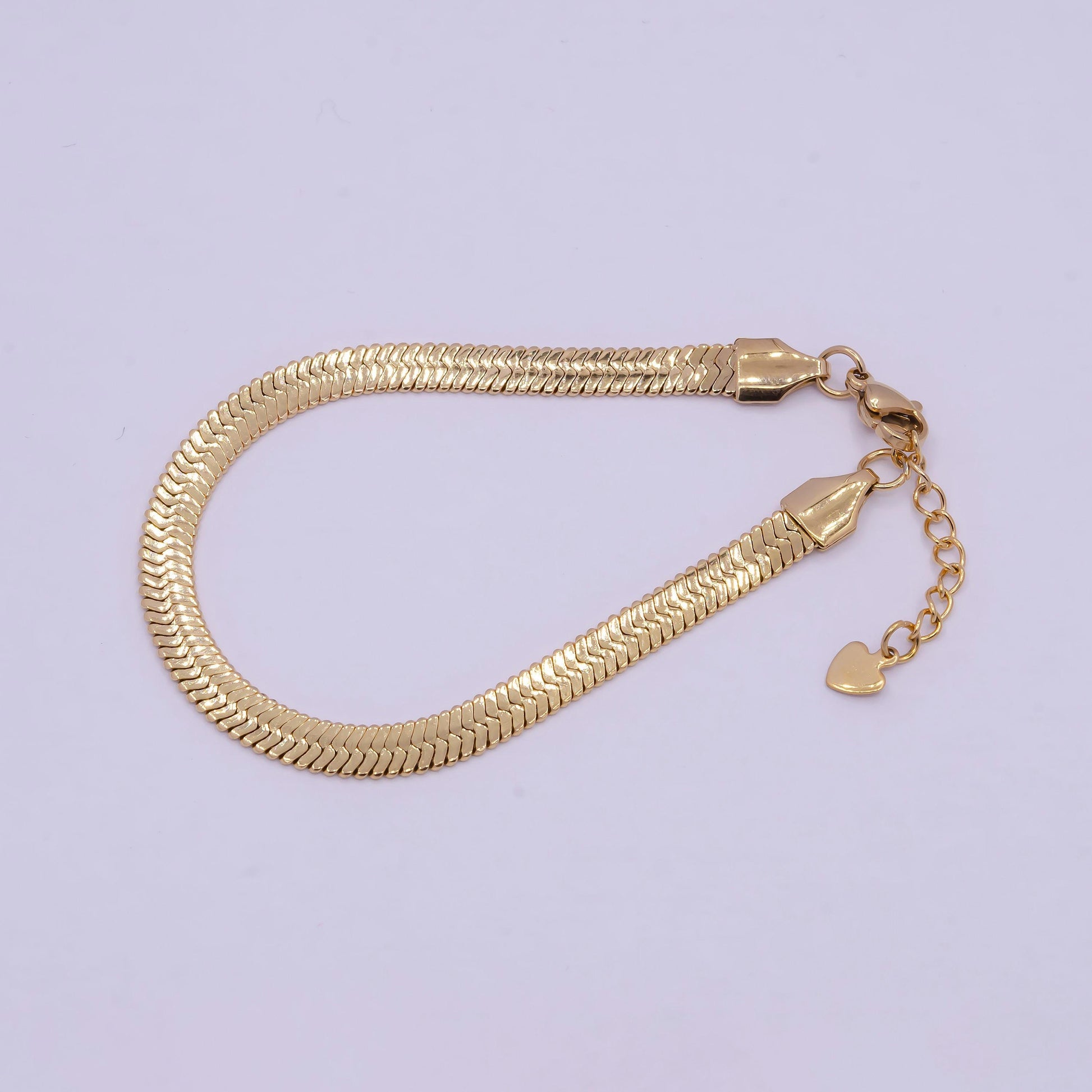3.0mm, 4.0mm, 5.0mm gold herringbone chain bracelets, 24k gold filled 6.5" + 1.0" extender stack bracelets | wa-925, wa-924, w-926