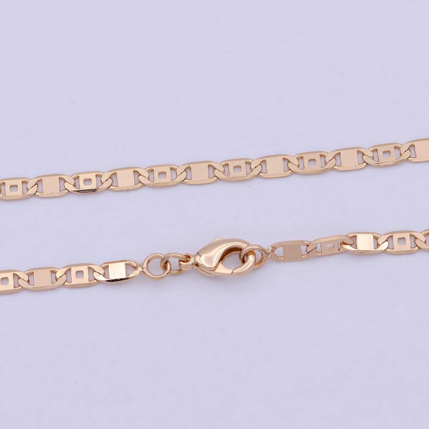 Rose gold mariner link chain necklace, rose gold filled mariner necklace, anchor link chain necklace 17.5 inch wa-804