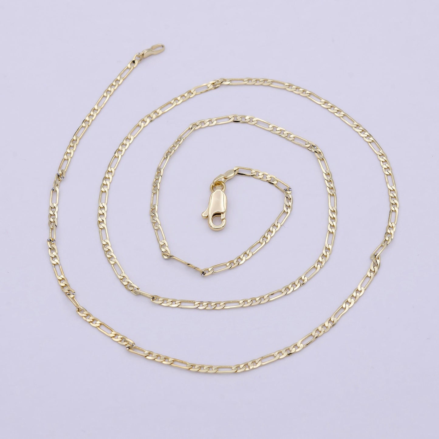 14k gold filled figaro chain necklace lead nickel free 1.8mm figaro ready to wear wa-799