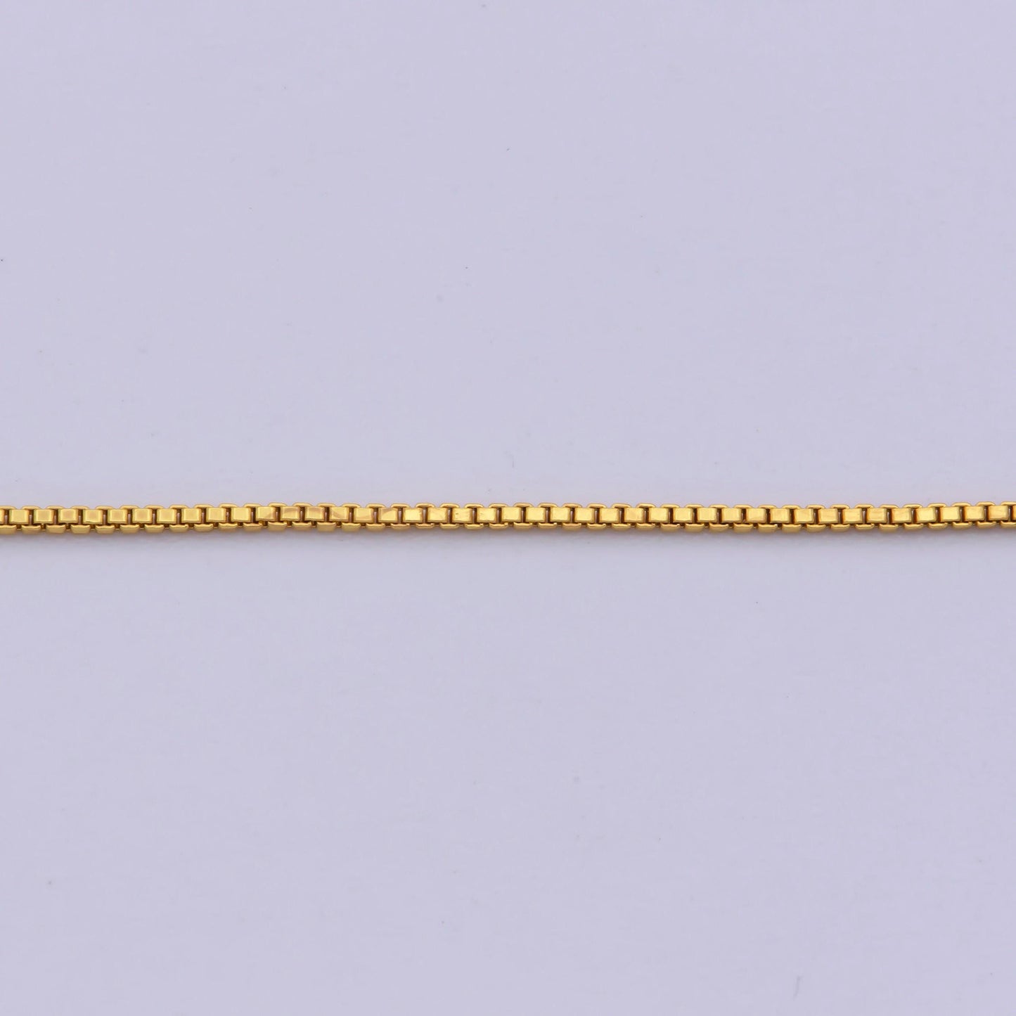 0.6 mm chain box necklace, 24k gold filled box chain, dainty gold filled chain, minimalist necklace 16.0 inch chain | wa-776