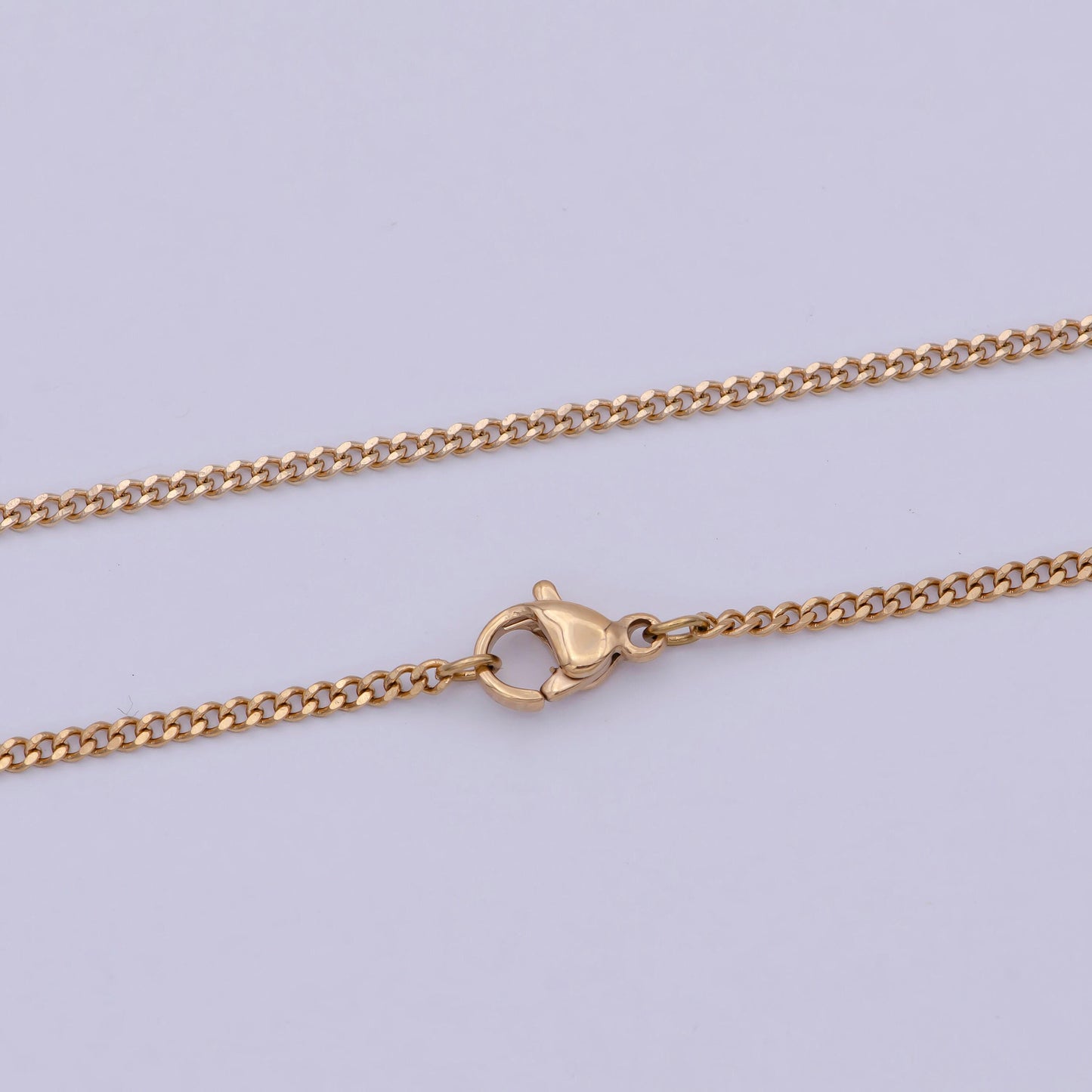 Thin gold, 18k gold plated chain, curb chain, cuban chain necklace, stacked gold chains, gold chain necklace for woman, cuban link wa-765