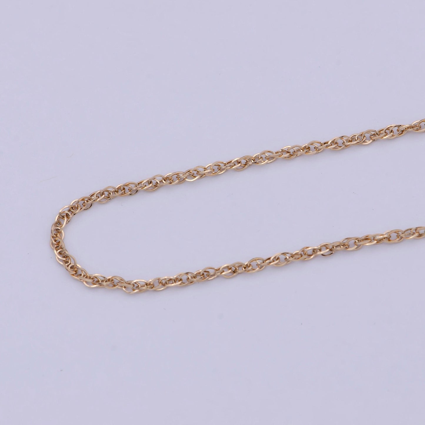 Gold cable link necklace simple gold necklace, layering chain and link gold chain for diy jewelry wa-763