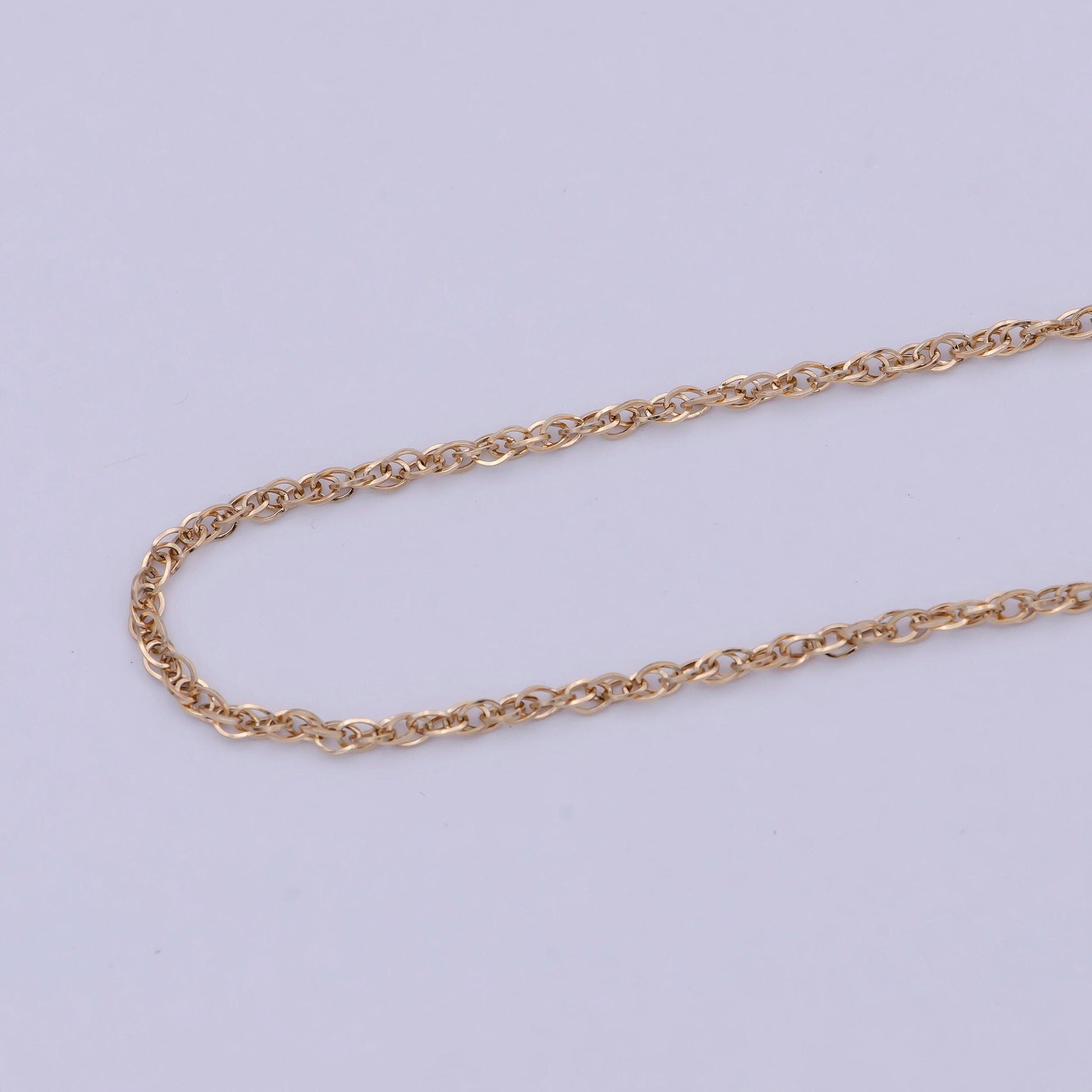 Gold cable link necklace simple gold necklace, layering chain and link gold chain for diy jewelry wa-763