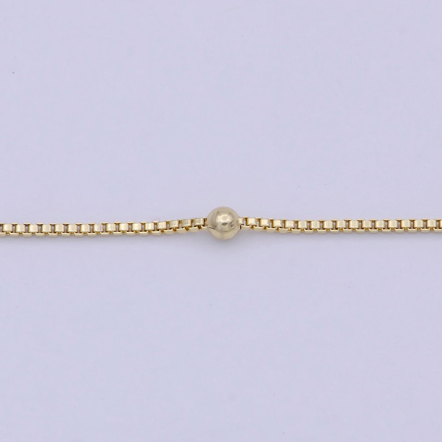 Dainty gold satellite bead chain box chain 18 inch necklace for jewelry making supply wa-753