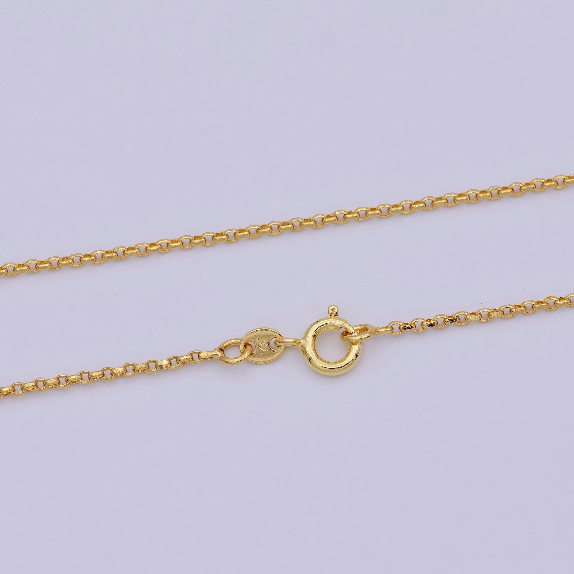 1.3mm 24k gold filled chain, rolo chain dainty gold necklace chain, circle cable chain wholesale wa-747