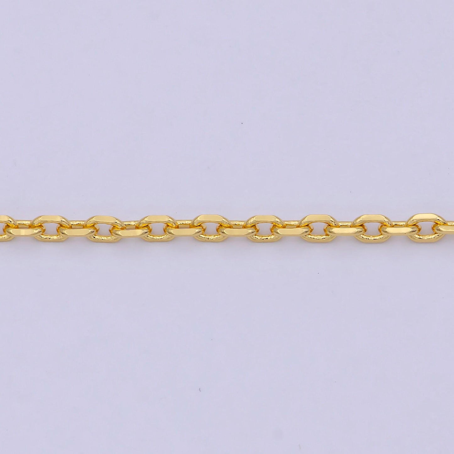 19.7'' ready to use 24k gold filled thin cable necklace chain layering cable chain dainty necklace, for pendant charm necklace making wa-743