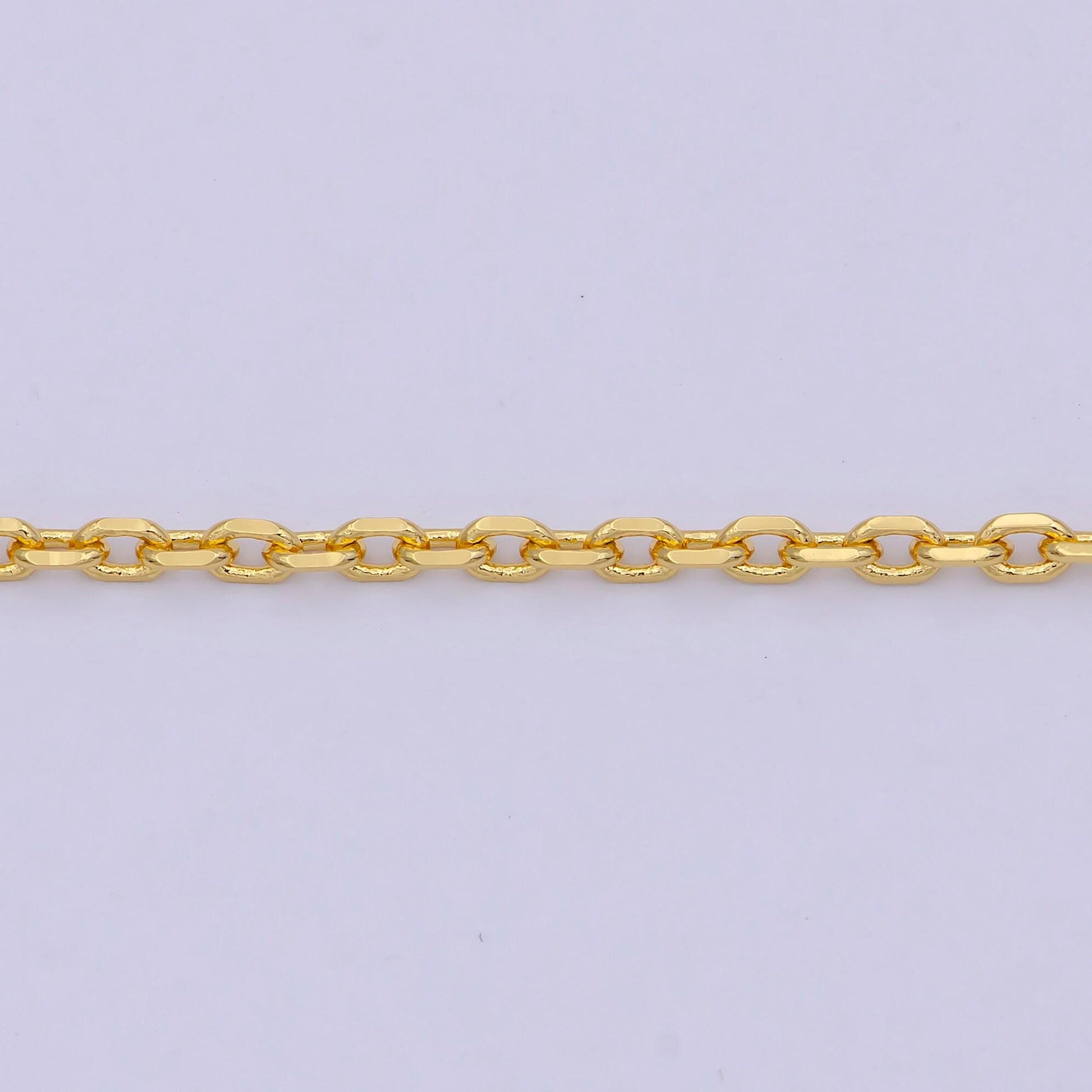 19.7'' ready to use 24k gold filled thin cable necklace chain layering cable chain dainty necklace, for pendant charm necklace making wa-743