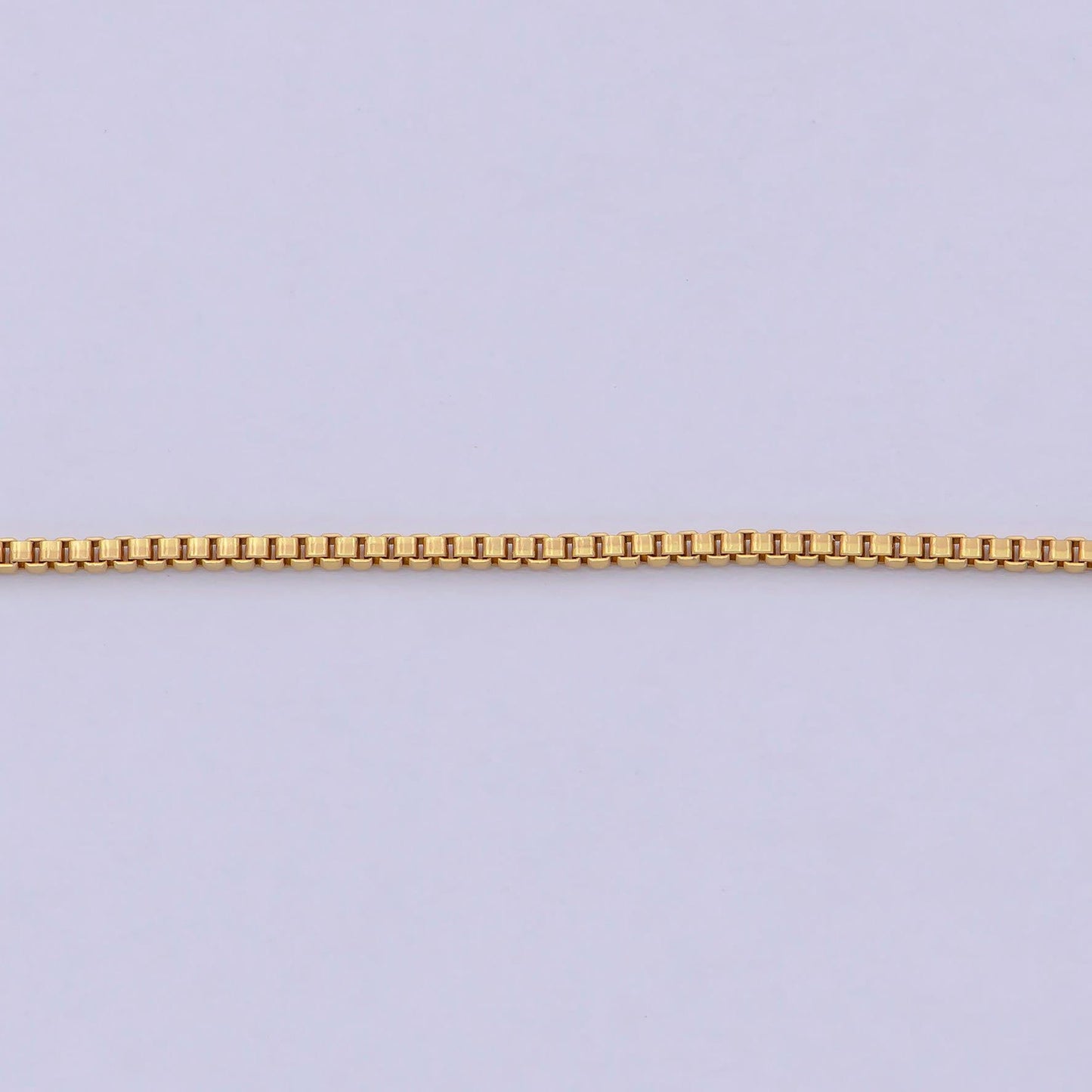 0.8 mm chain box necklace, 24k gold filled box chain, dainty gold filled chain, minimalist necklace 16 inch chain | wa-742