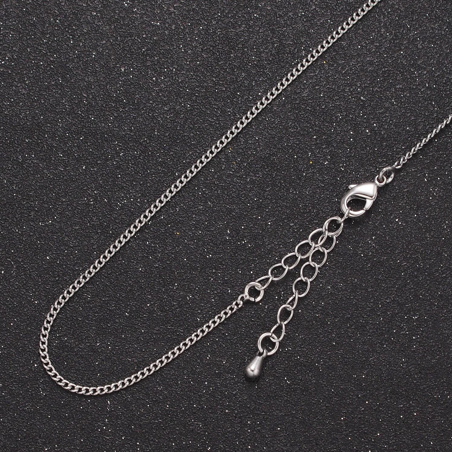 Dainty curb chain necklace - layering necklace - minimalist chain necklace - 24k gold filled chain necklace 17.5" wa-730
