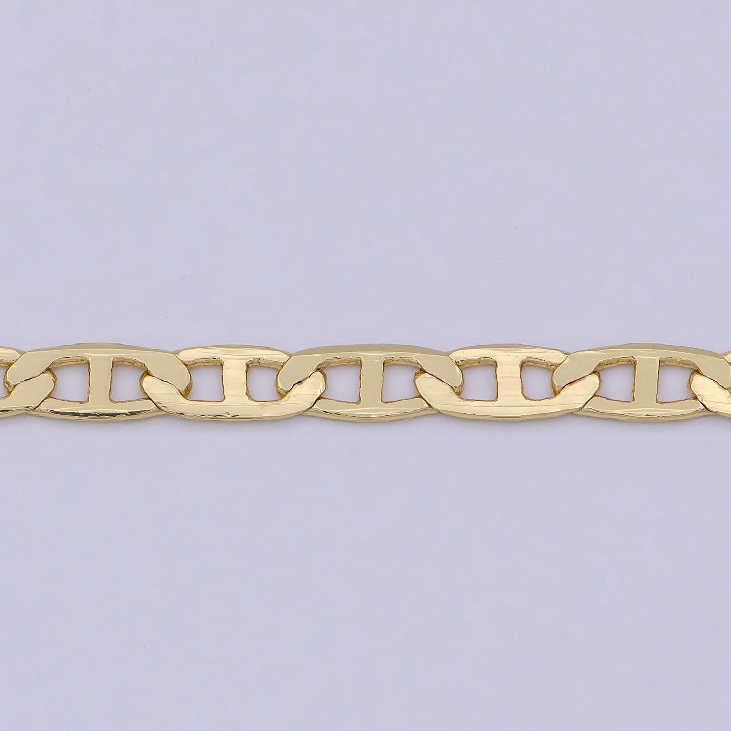 3.3mm mariner anchor link chain necklace 24k gold filled ready to wear 18" 20" long - wa-672