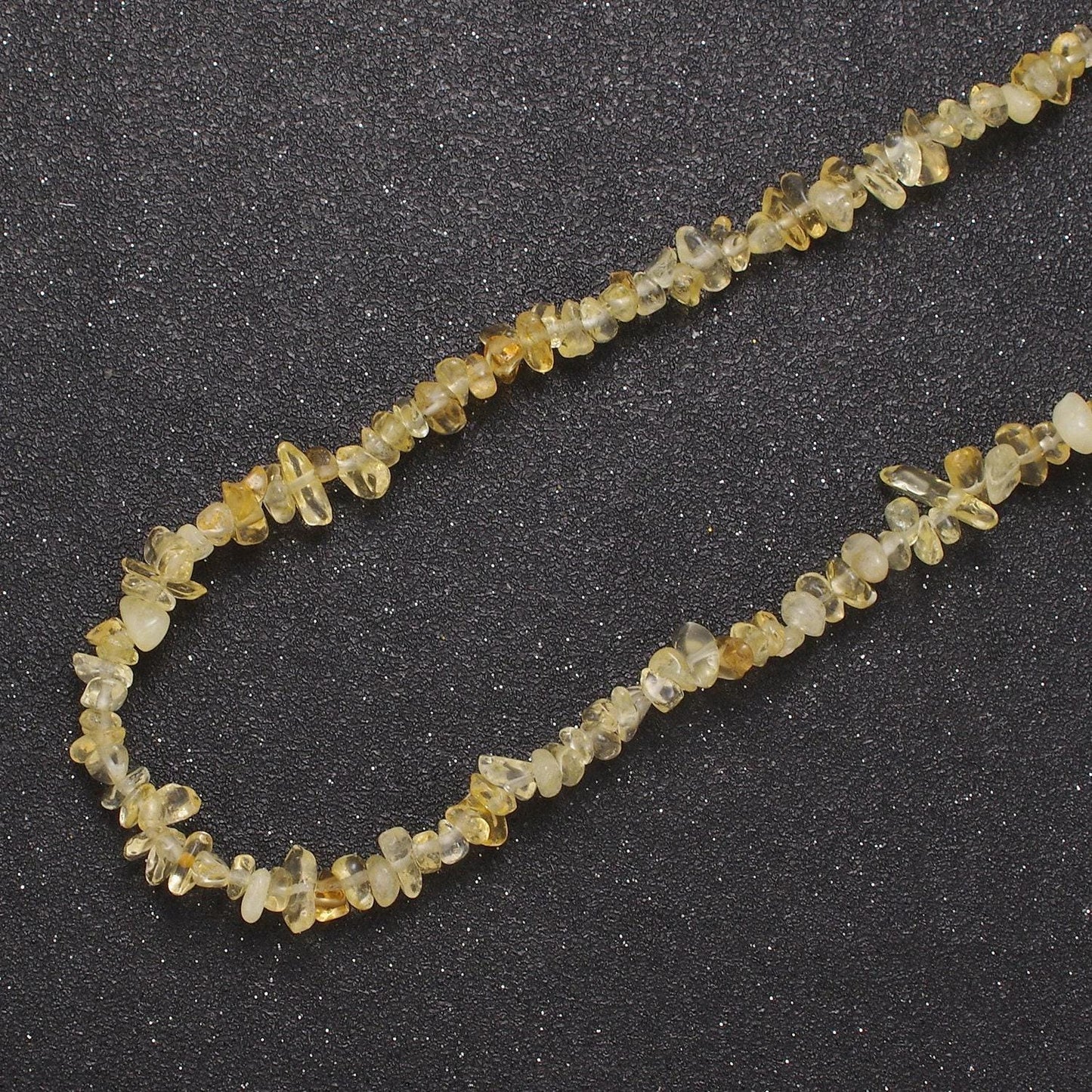 Yellow citrine beaded necklace - 18" chip necklace healing crystals, gemstone necklace, handmade jewelry, crystal necklace wa-635