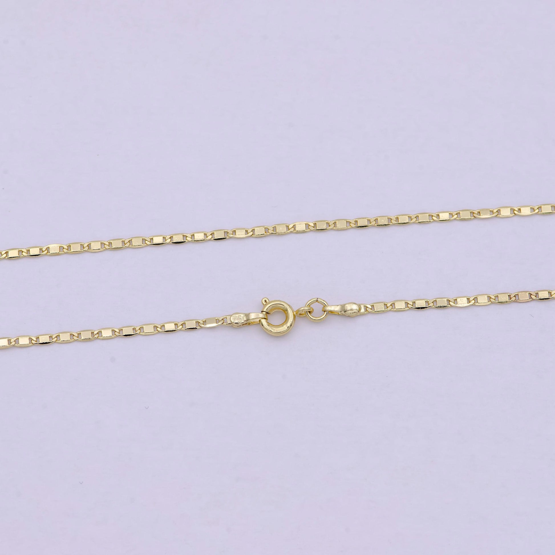 14k gold filled anchor chain, dainty 1.6mm in width, layering 24 inch anchor finished chain with spring ring | wa-619