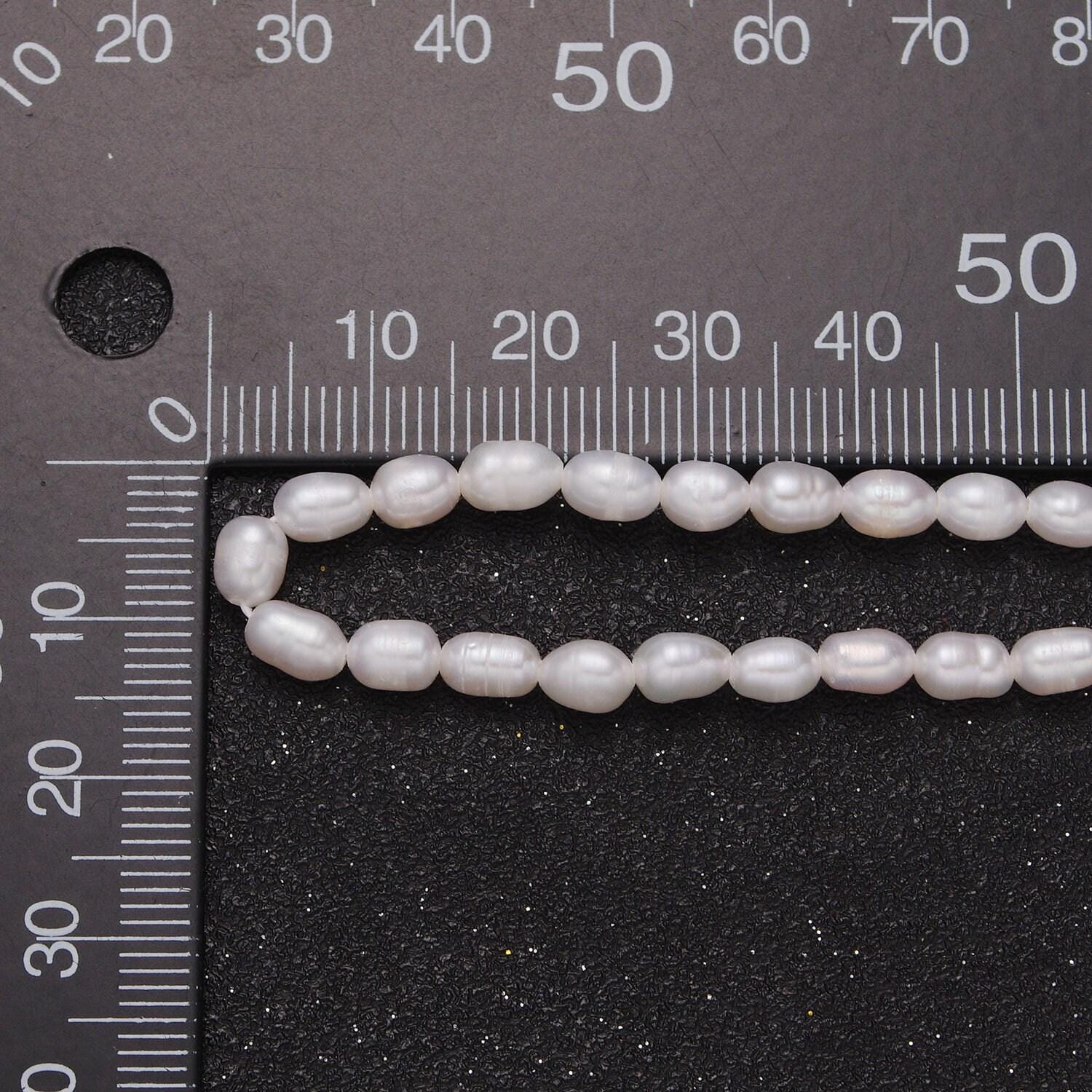 Dainty small pearl necklace, rice pearl necklace finished in gold filled for minimalist jewelry | wa-611