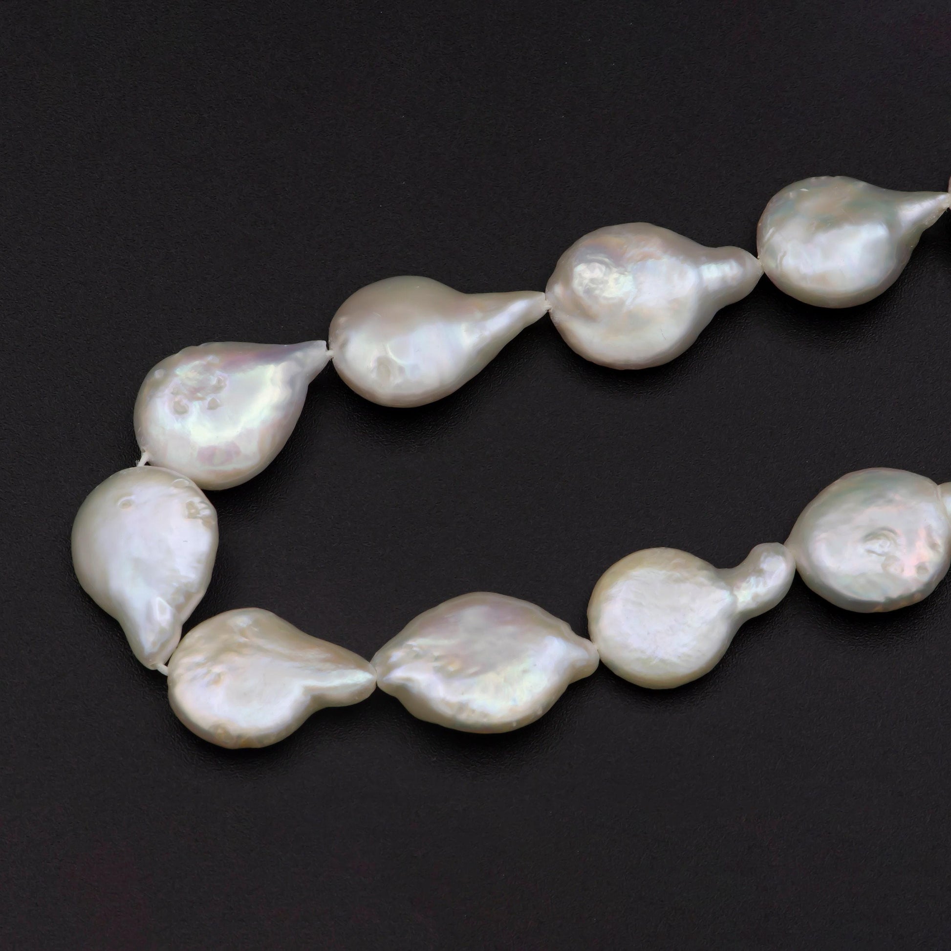9.5-13.2mm genuine natural freshwater baroque pearl beads, big size irregular keishi pearl beads, bridesmaid wedding pearls necklace wa-582