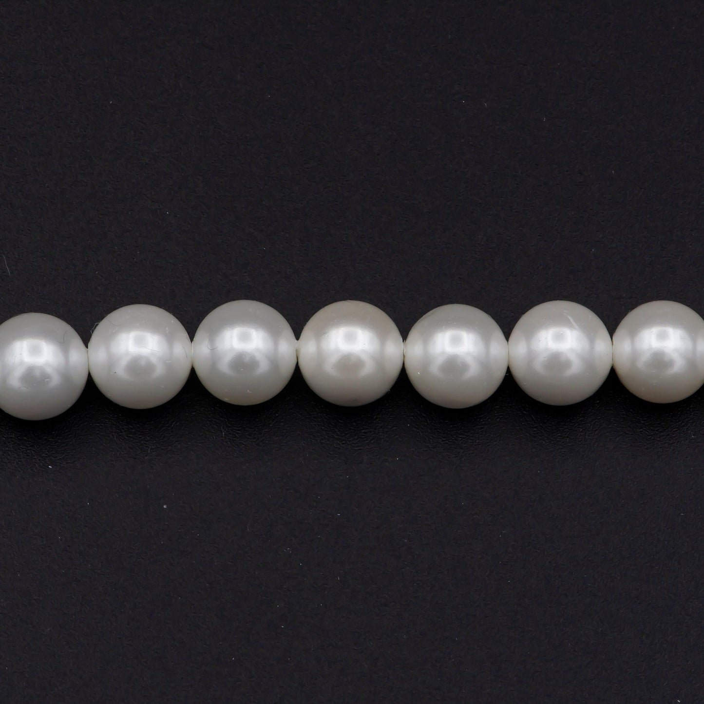 Wholesale 7.9-8.2mm white semi round mother of pearls, high luster smooth and round white mother of pearl beads | wa-575