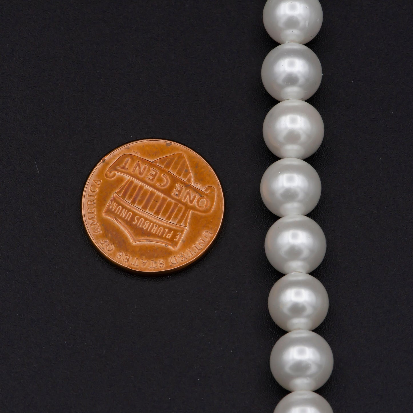 Wholesale 7.9-8.2mm white semi round mother of pearls, high luster smooth and round white mother of pearl beads | wa-575