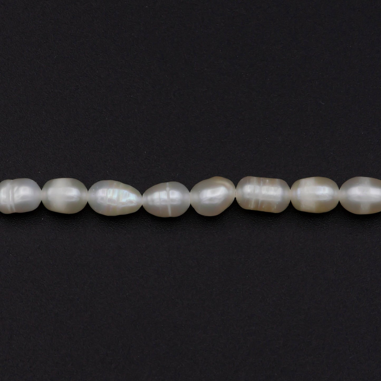 Aaa+ 4.9-5.4mm dainty white rice pearls, full strand, oval loose pearl beads, diy pearl, genuine pearl beads wa-574
