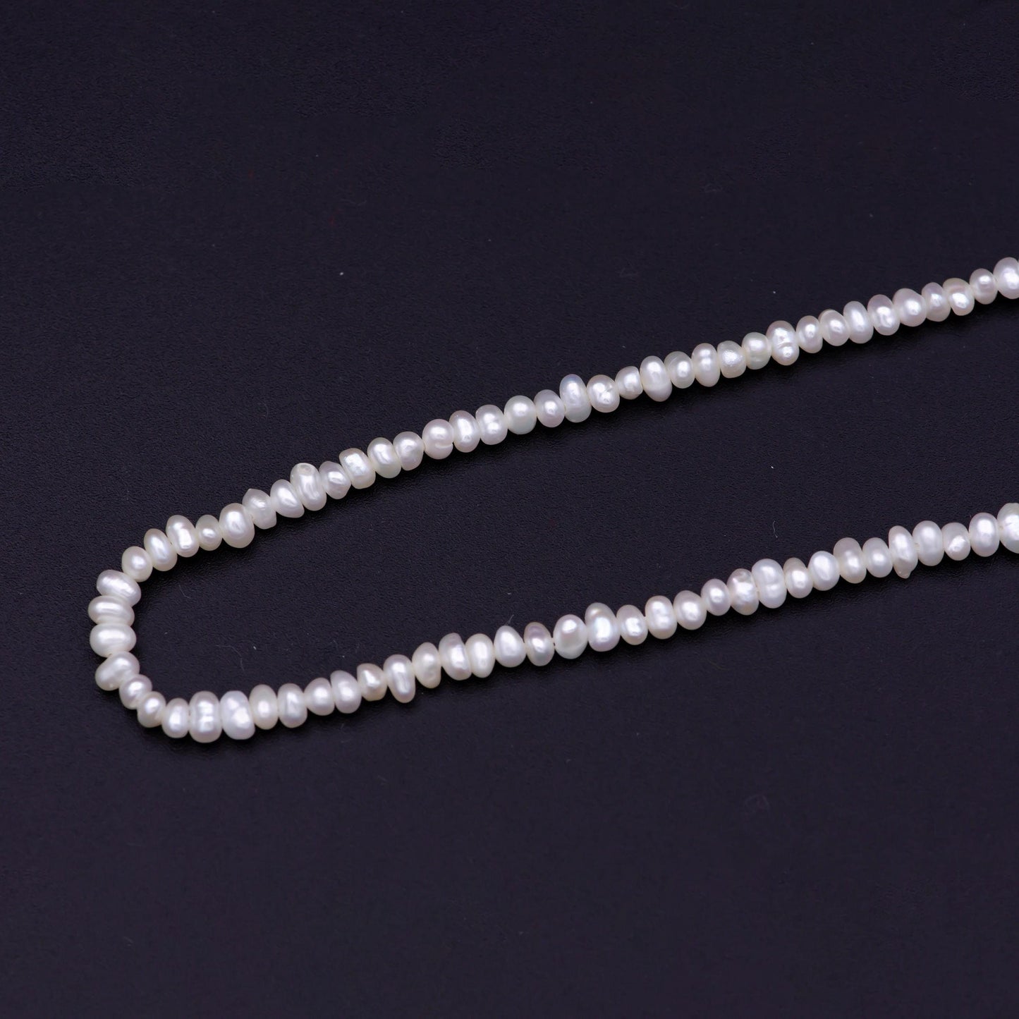 3.2-4.1mm white potato freshwater pearls,seed pearl,small size pearl, genuine pearl bead strand supply for jewelry making wa-571