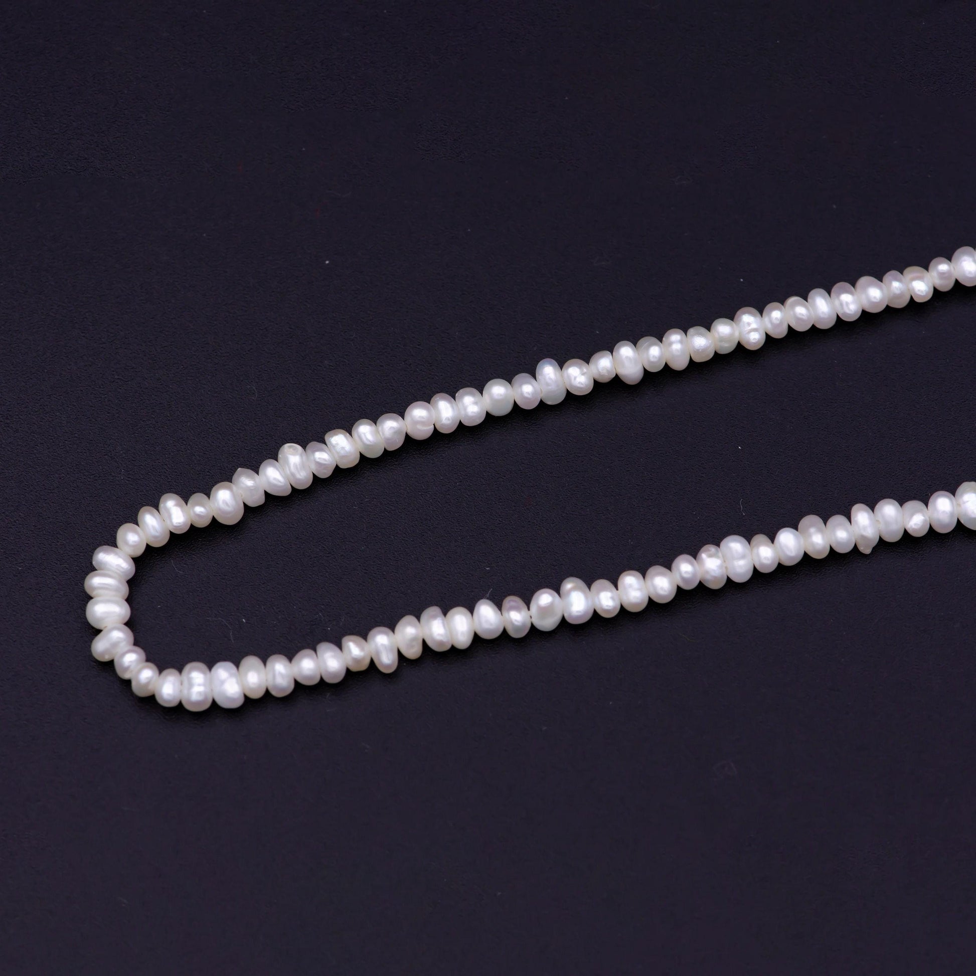 3.2-4.1mm white potato freshwater pearls,seed pearl,small size pearl, genuine pearl bead strand supply for jewelry making wa-571