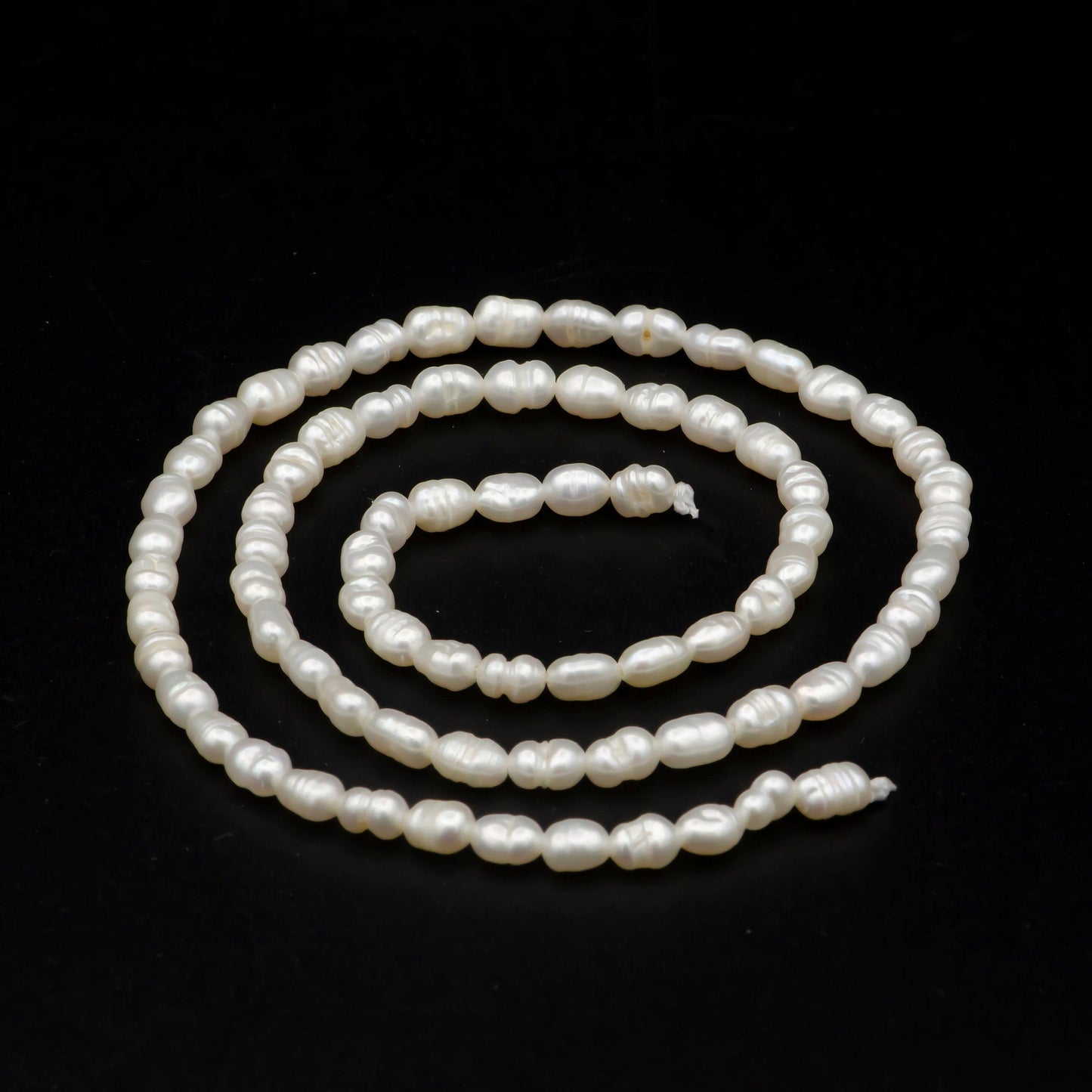 Genuine seeds rice pearl freshwater pearl loose pearls rice pearl by strand white 3 - 3.5mm full strand wholesale - wa-569