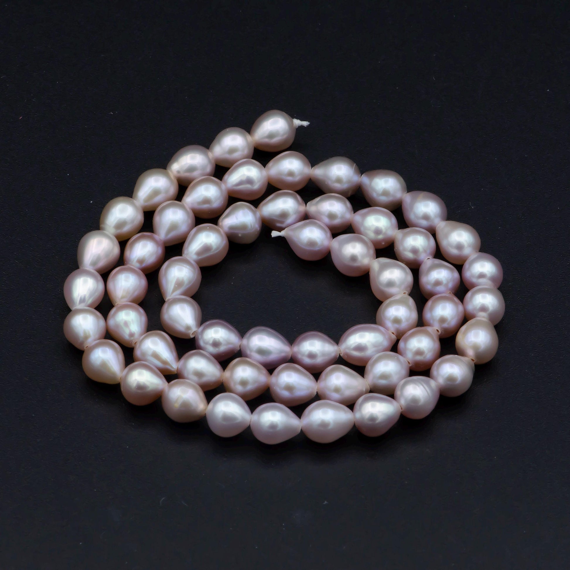 Aaa 5.5mm pink champagne rice freshwater pearl teardrop pearl per strand wholesale bulk - wa-564