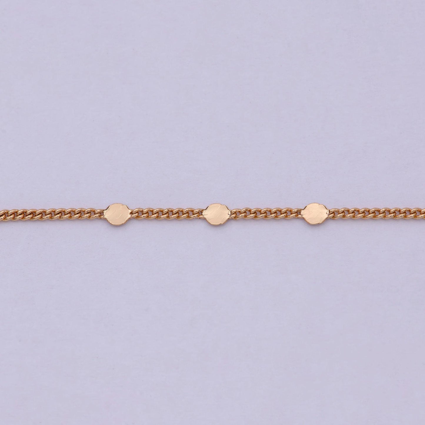 1 mm 18k gold filled chain necklace gold curb chain, gold chains 18 inch + 2 inch extender | wa-542