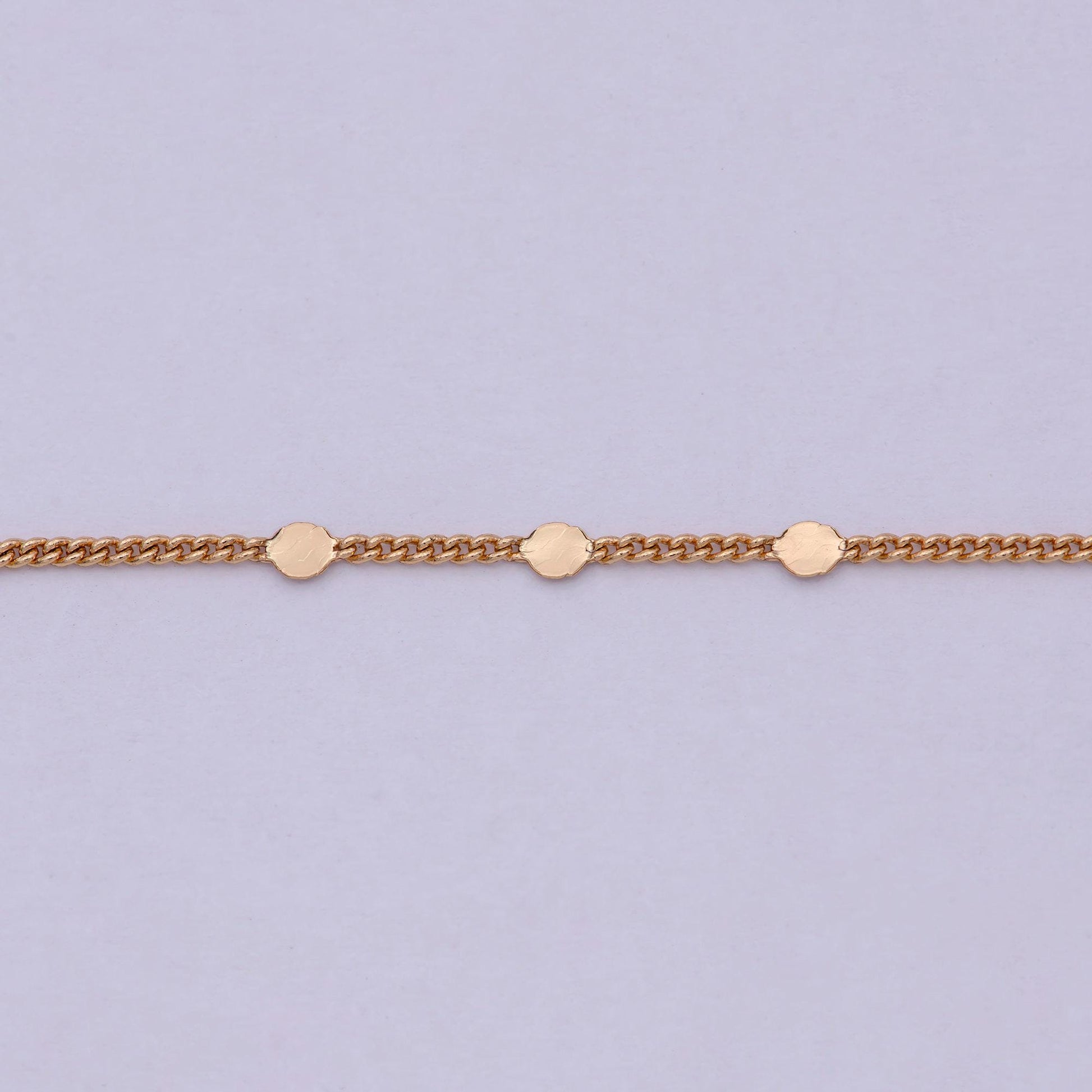 1 mm 18k gold filled chain necklace gold curb chain, gold chains 18 inch + 2 inch extender | wa-542