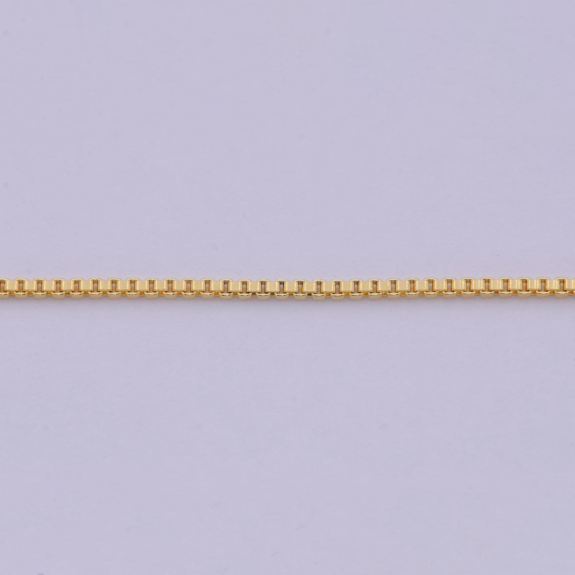 Dainty gold box chain necklace 1.2mm, classic box chain layered necklace, everyday necklace, simple chain, minimalist - wa-524