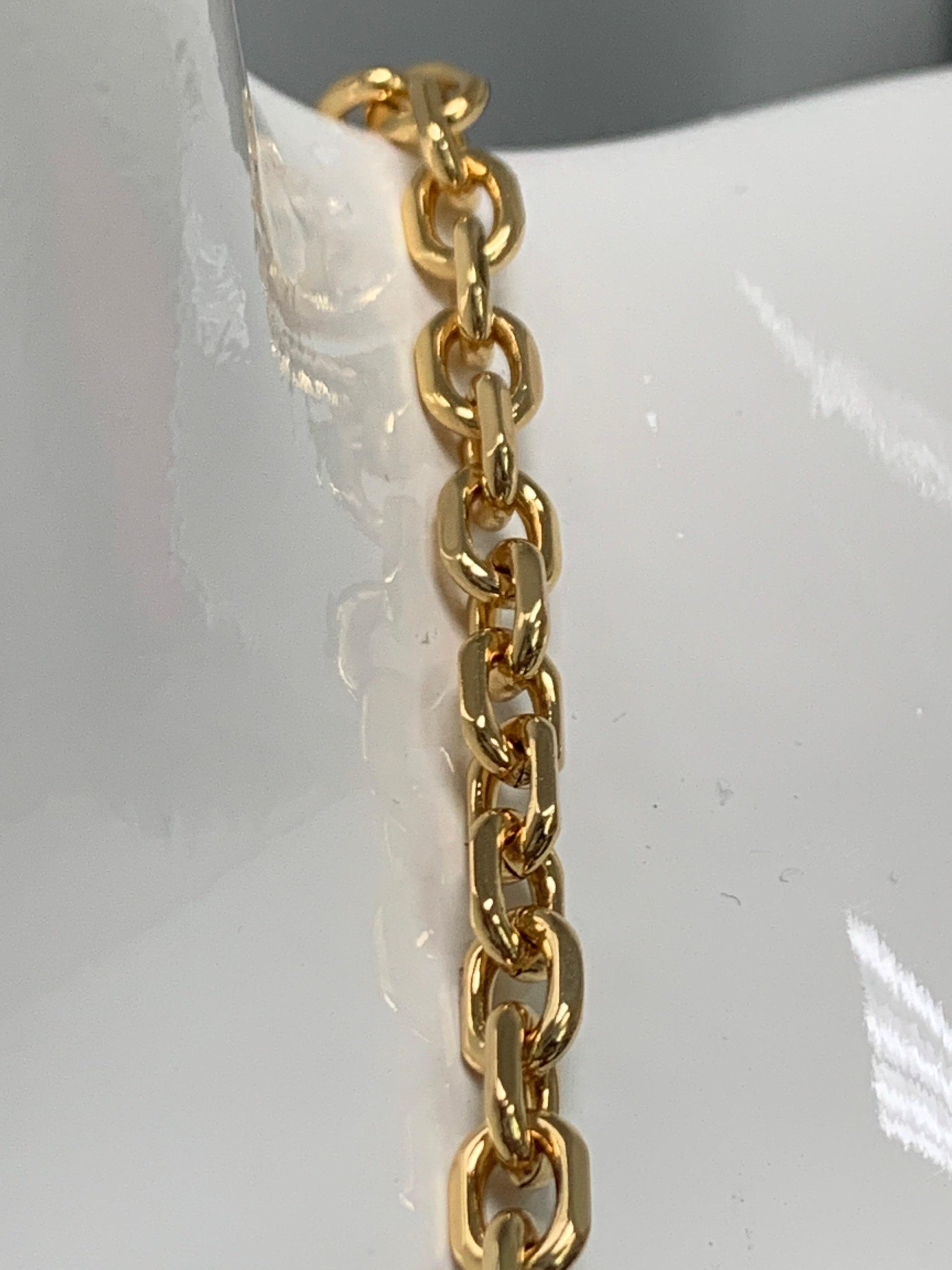 1pc 17.8'' ready to use bold gold rolo necklace chain, layering thick rolo chain dainty necklace,for pendant charm necklace making,wa-295