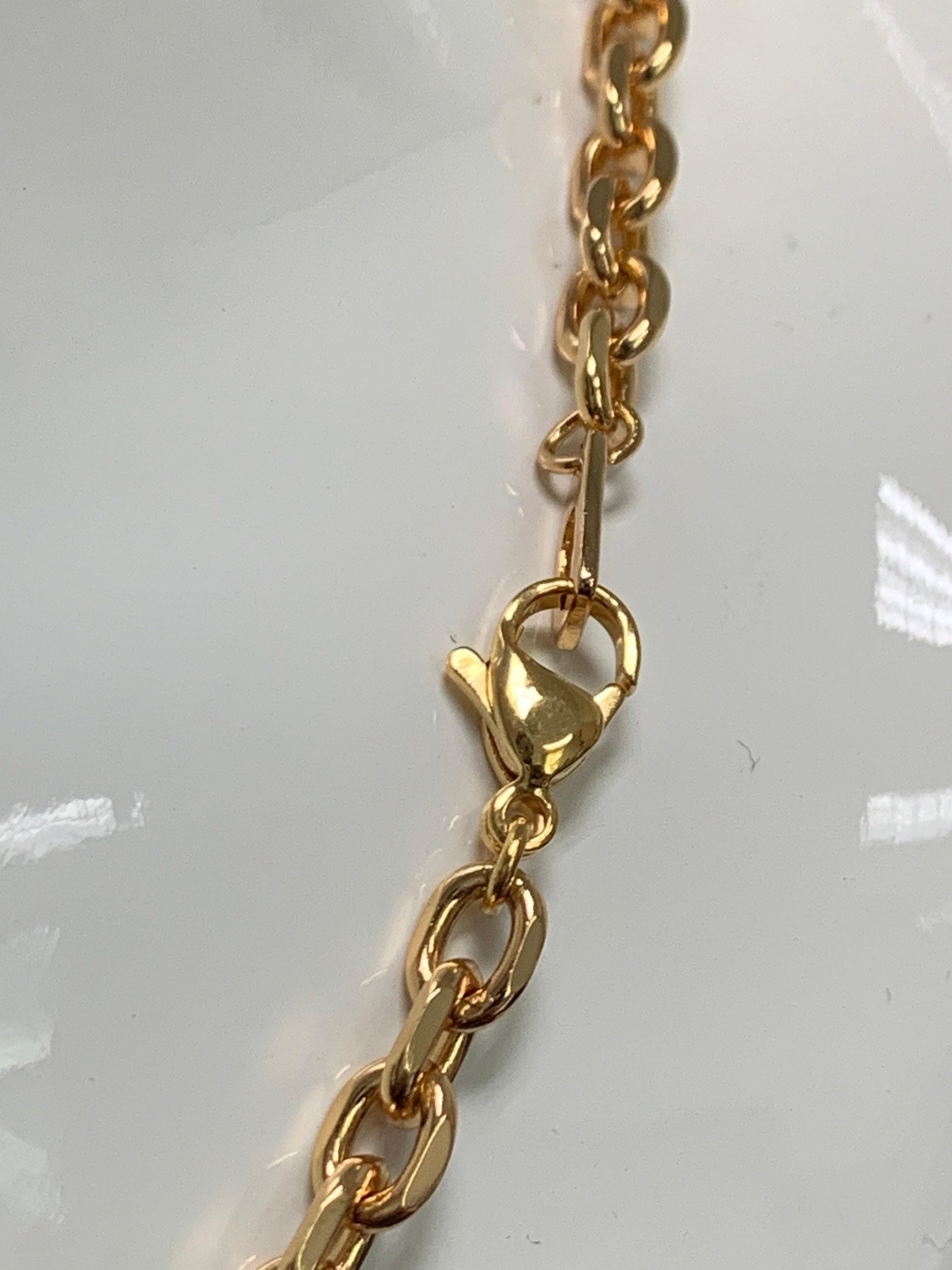 1pc 17.8'' ready to use bold gold rolo necklace chain, layering thick rolo chain dainty necklace,for pendant charm necklace making,wa-295