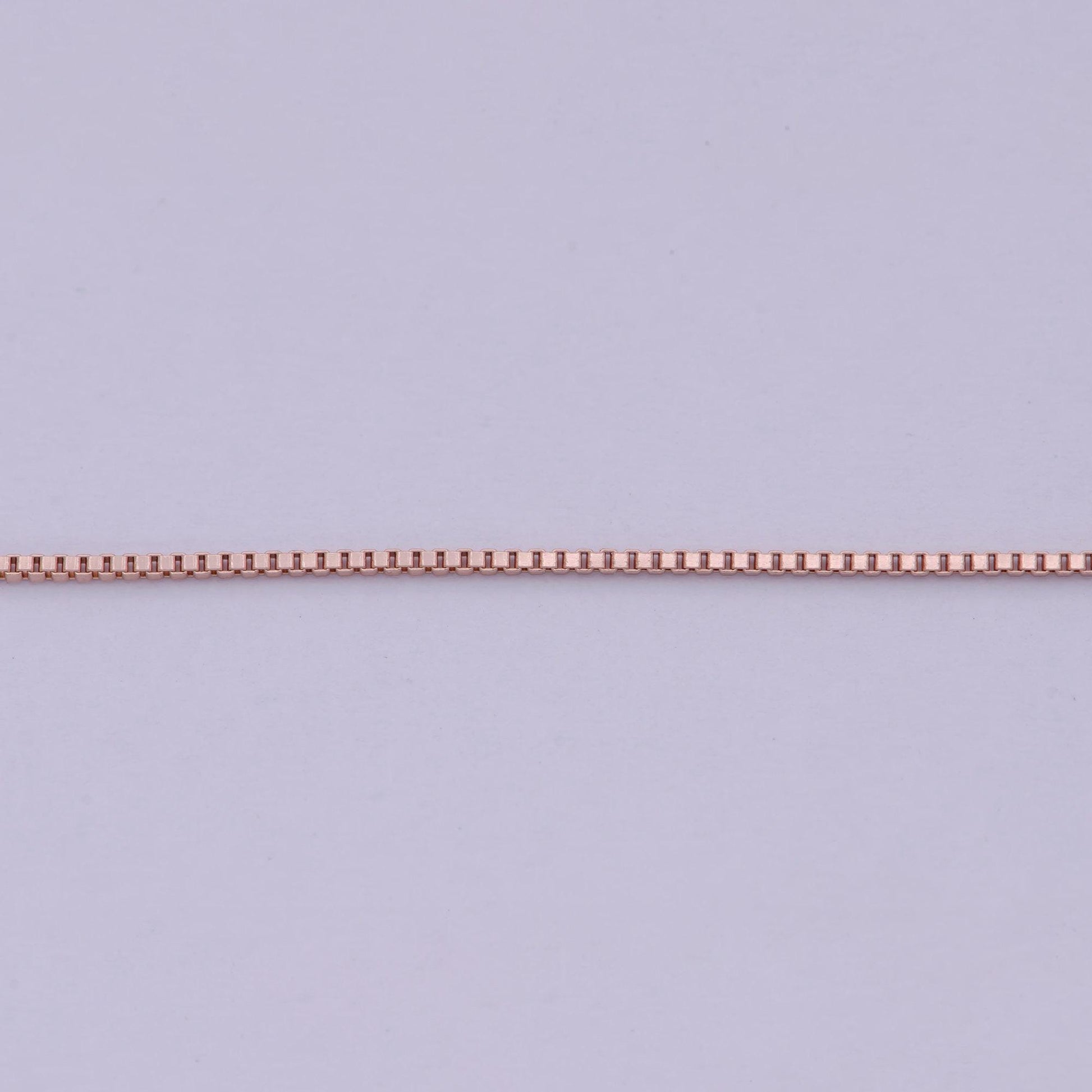 18 inch rose gold box chain necklace 0.7 mm, delicate dainty layered necklace, everyday necklace, simple chain, minimalist - wa-522