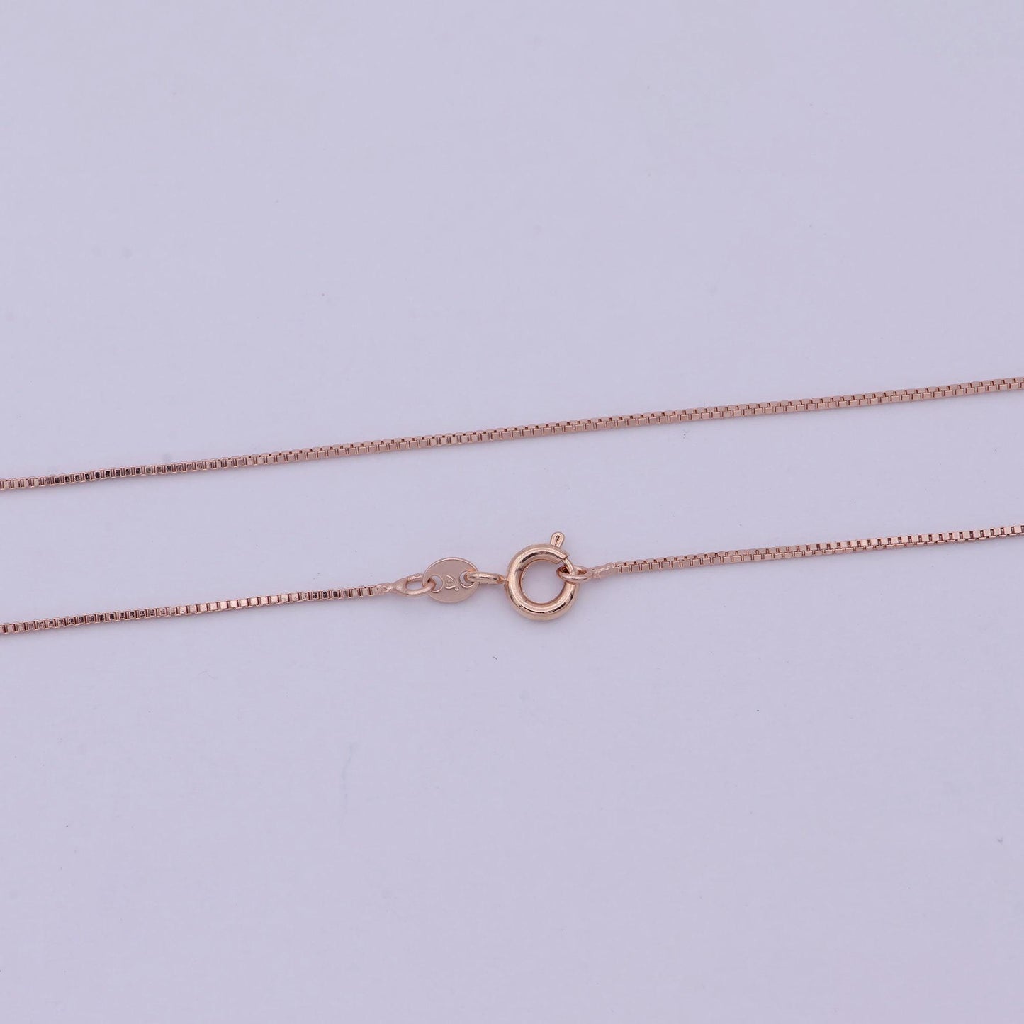 18 inch rose gold box chain necklace 0.7 mm, delicate dainty layered necklace, everyday necklace, simple chain, minimalist - wa-522