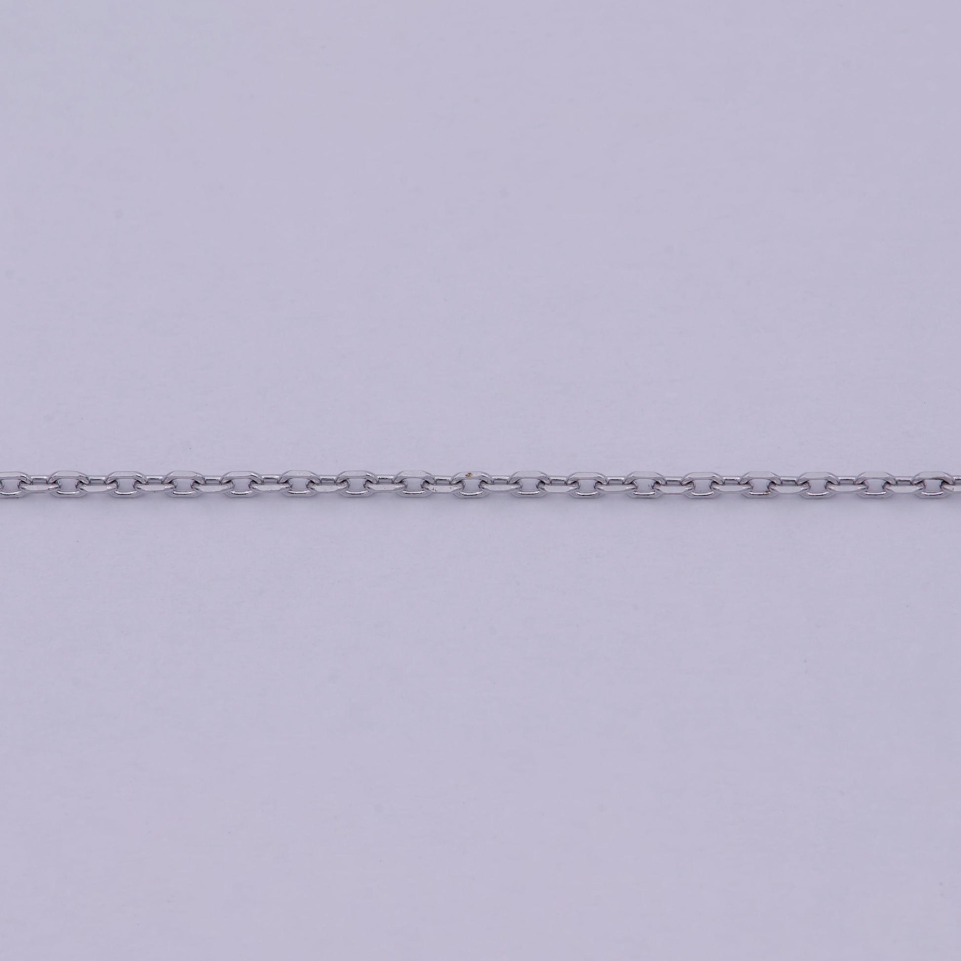 1pc 20'' ready to use adjustable white gold cuban curb rolo necklace chain, layer chain dainty necklace, for pendant charm necklace wa-517