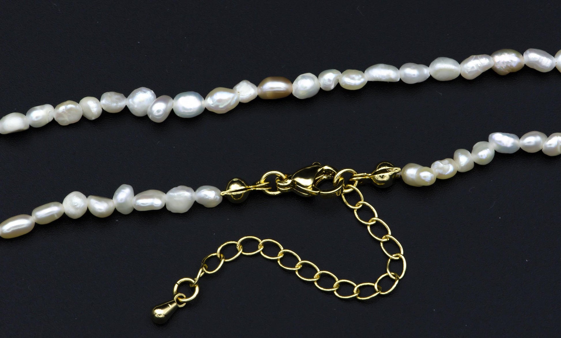 Baroque freshwater seed necklace, layering necklace, pearl necklace, beaded necklace, dainty necklace wedding jewelry christmas gift,wa-512