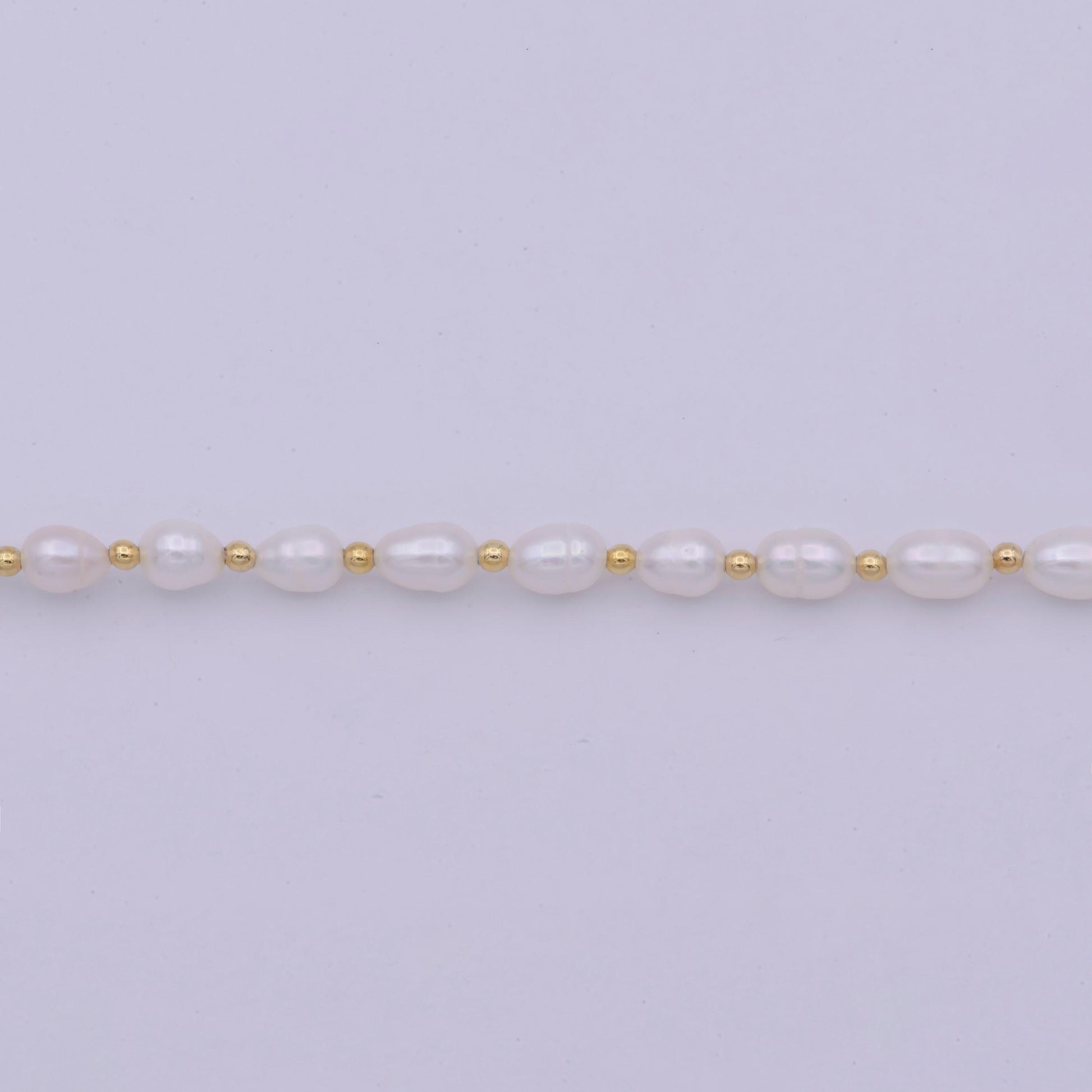 White freshwater pearl necklace, gold filled beads necklace, dainty pearl necklace, necklaces for women, 5 mm pearl necklace16.5",wa-509