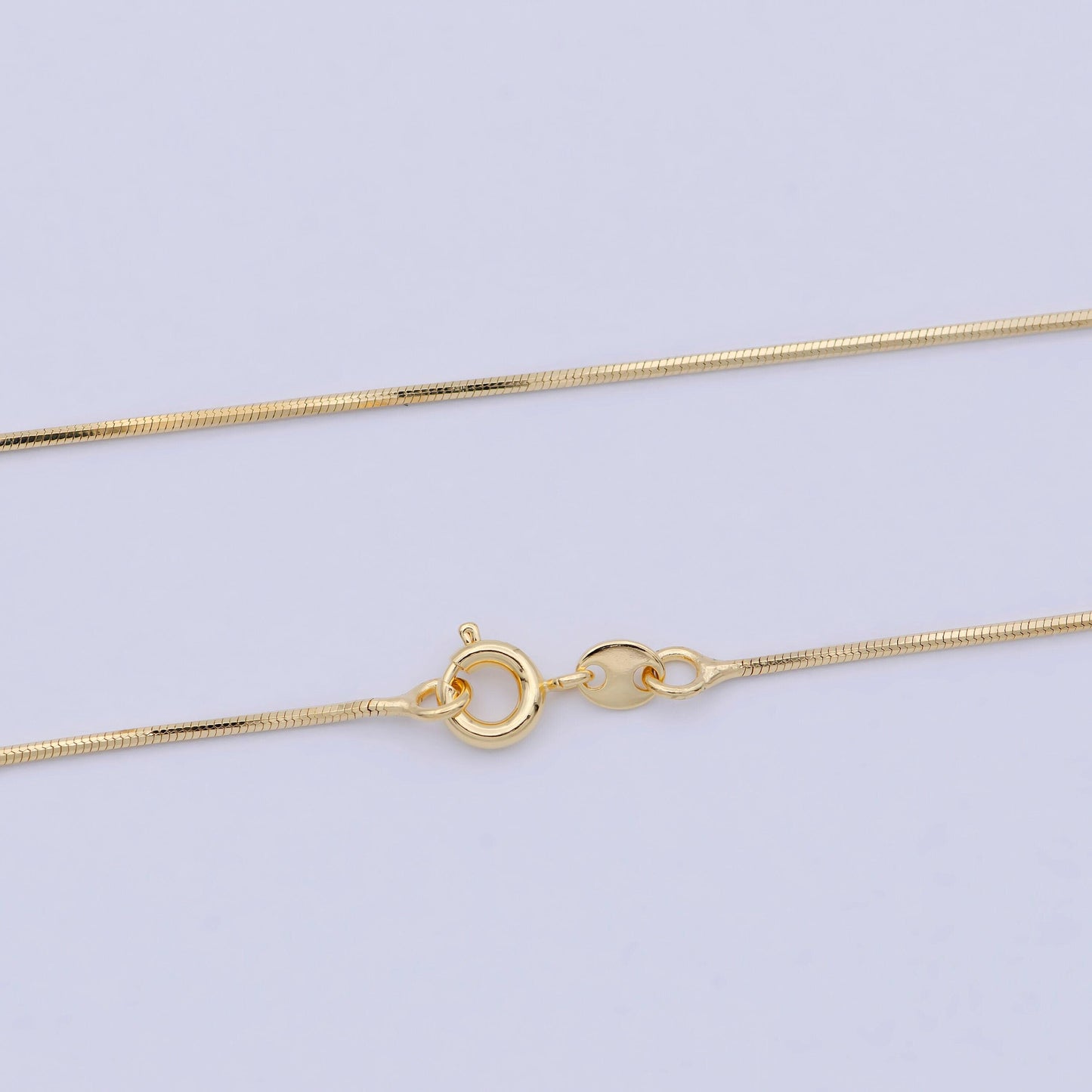 24k gold filled thin mini round snake herringbone chain necklaces 0.9mm chain waterproof gold jewelry minimalist layered necklace wa505