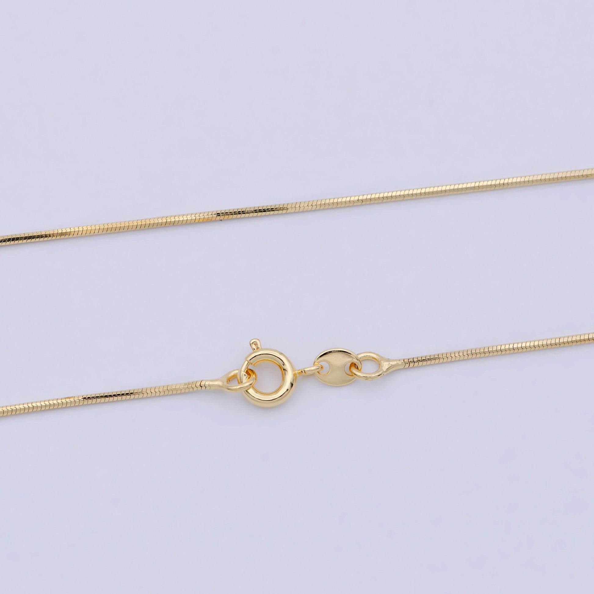 24k gold filled thin mini round snake herringbone chain necklaces 0.9mm chain waterproof gold jewelry minimalist layered necklace wa505