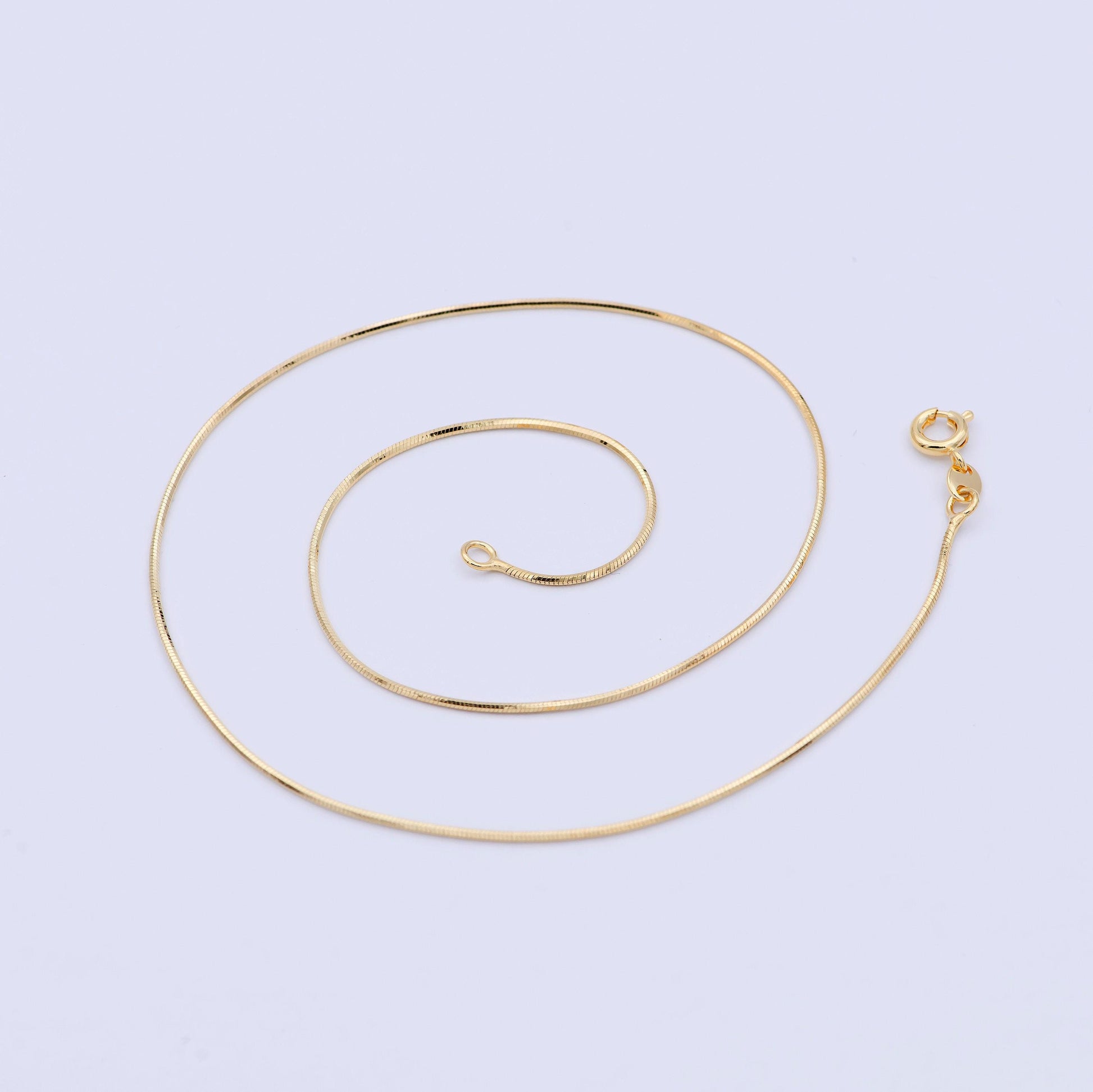 24k gold filled thin mini round snake herringbone chain necklaces 0.9mm chain waterproof gold jewelry minimalist layered necklace wa505