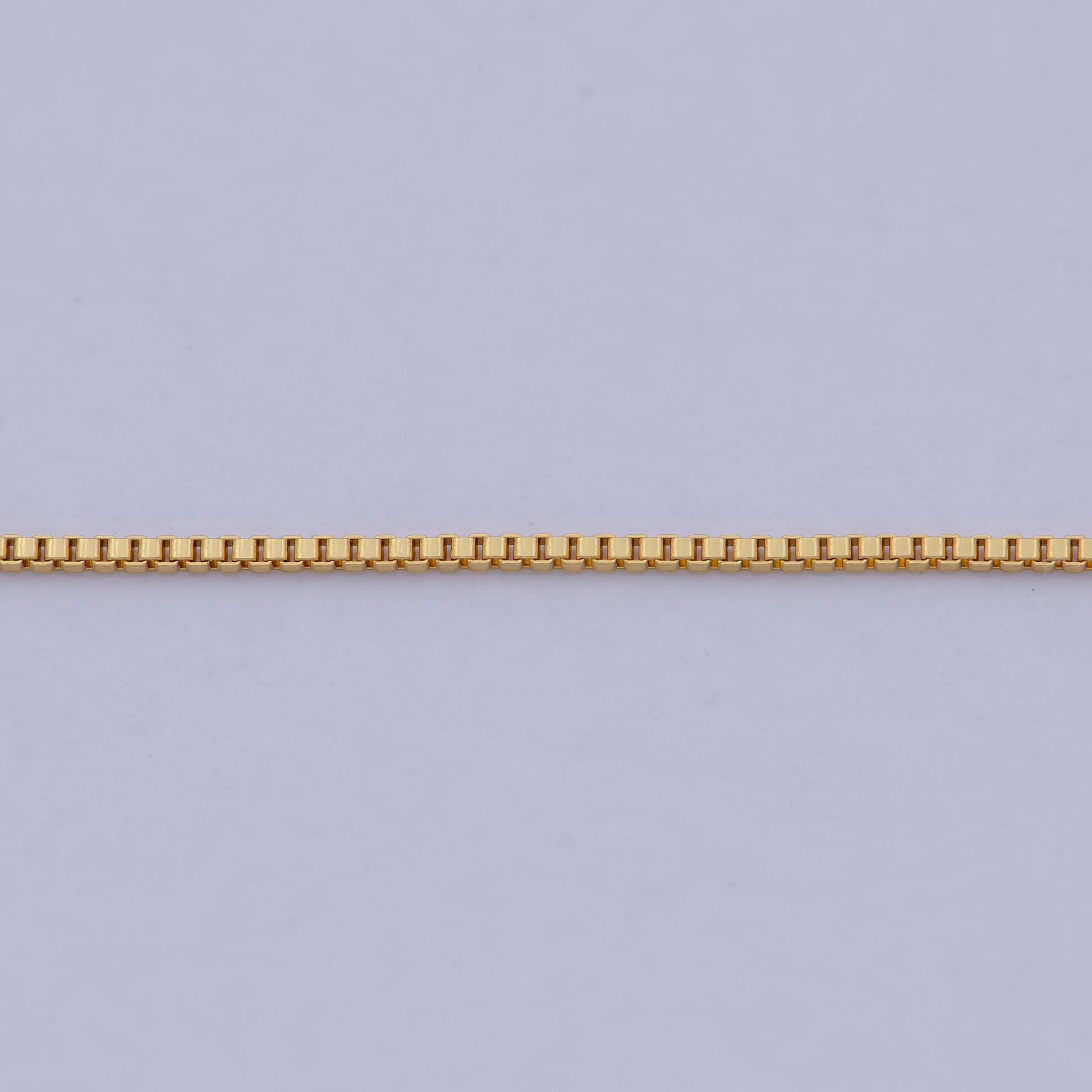 1pc 15.5" ready to wear gold square box chain necklace, layering dainty box chain for jewelry making with pendant charm, wa-503
