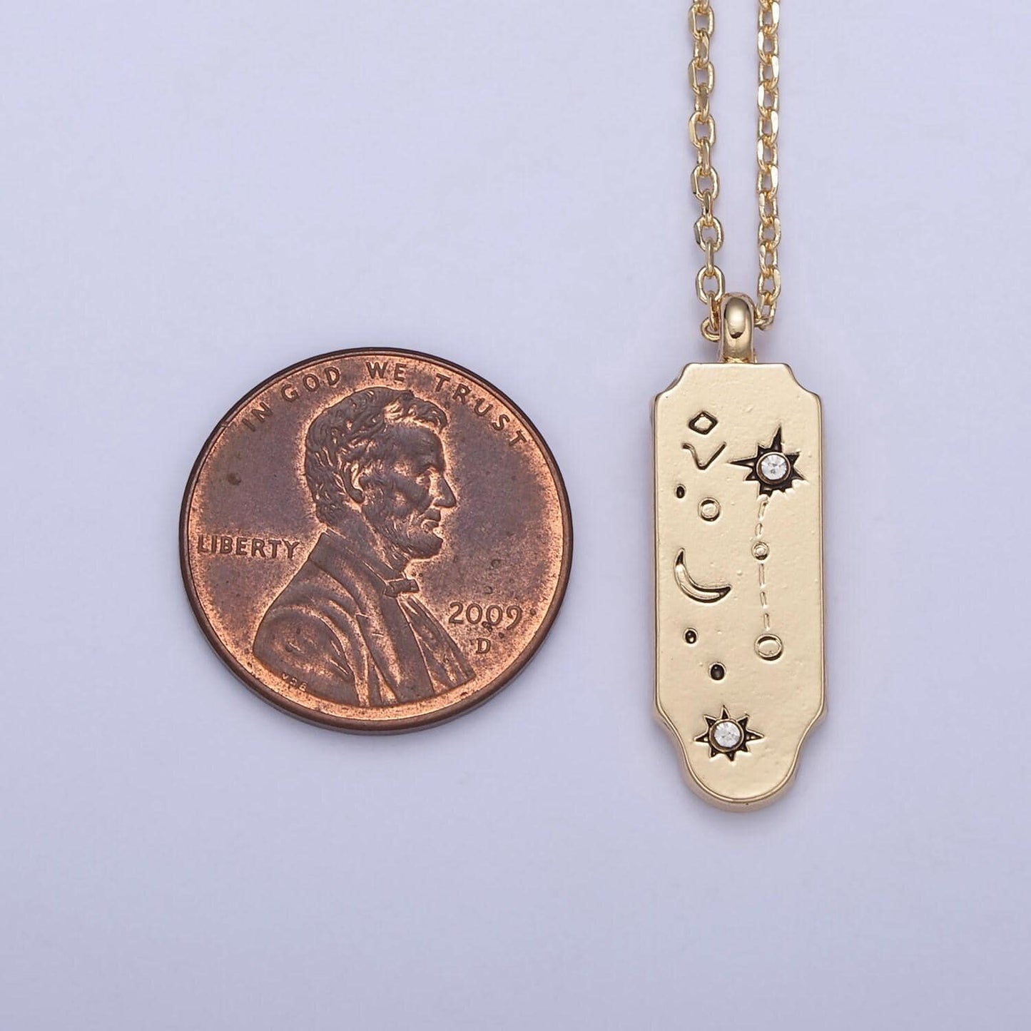 Gold zodiac constellation charms 18" necklace,zodiac symbol, horoscope charm,gold astrological sign minimalist jewelry, zodiac-038, wa491