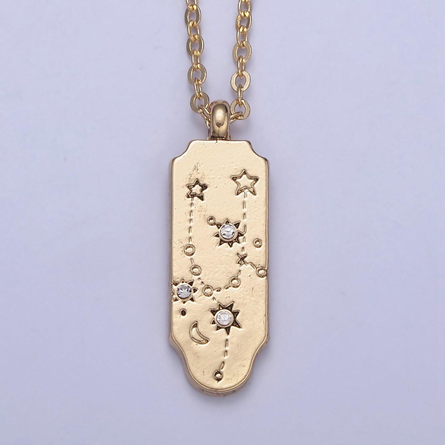 Gold zodiac constellation charms 18" necklace,zodiac symbol, horoscope charm,gold astrological sign minimalist jewelry, zodiac-038, wa491