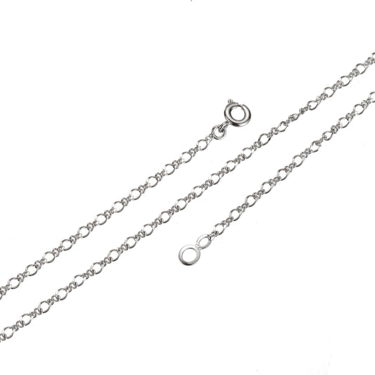 1pc 16" white gold figure 8 rolo chain,2.5 mm figure 8 chain with spring clasp, fancy chain necklace, great quality, jewelry supplies,wa 488